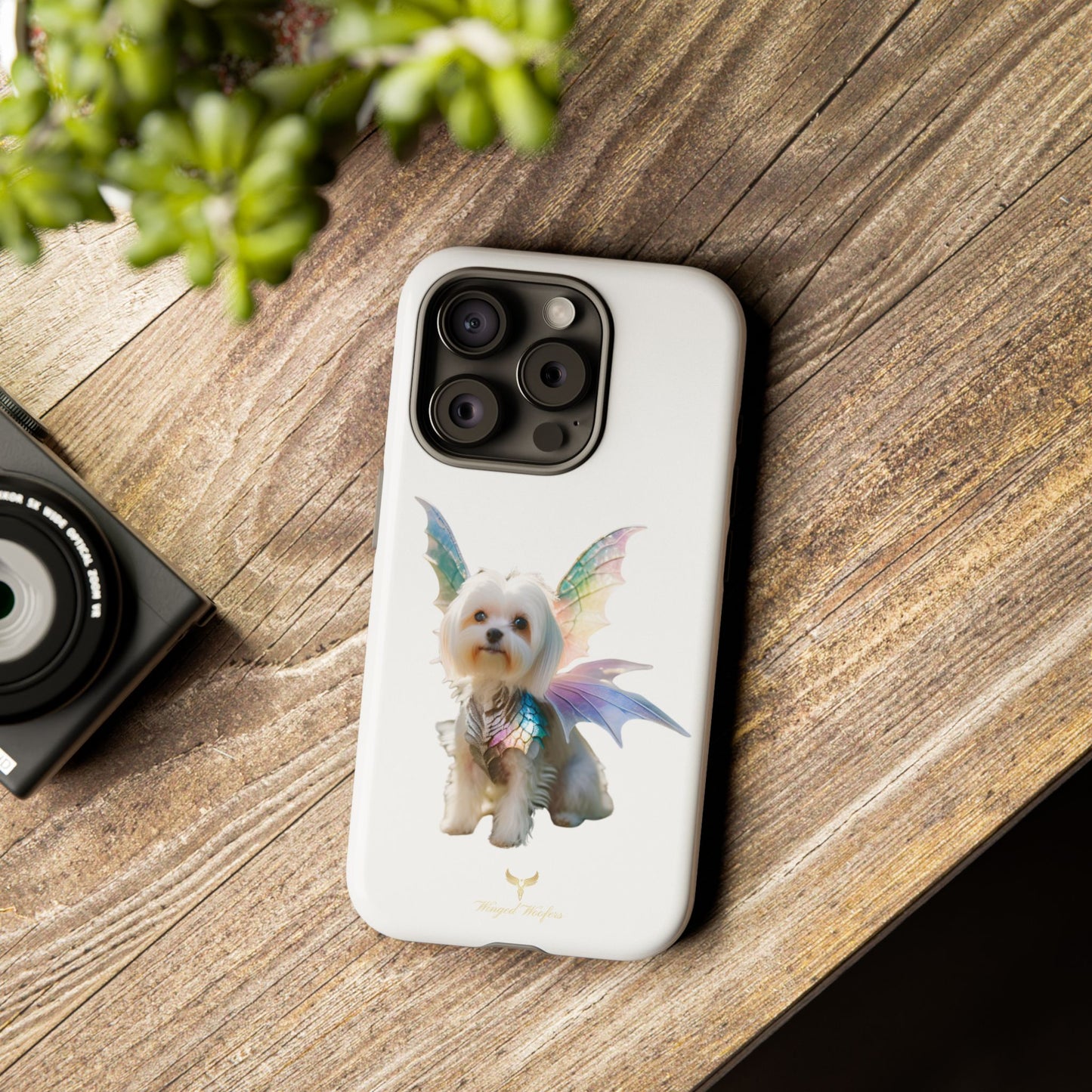Maltese Dog with Wings Tough Phone Cases