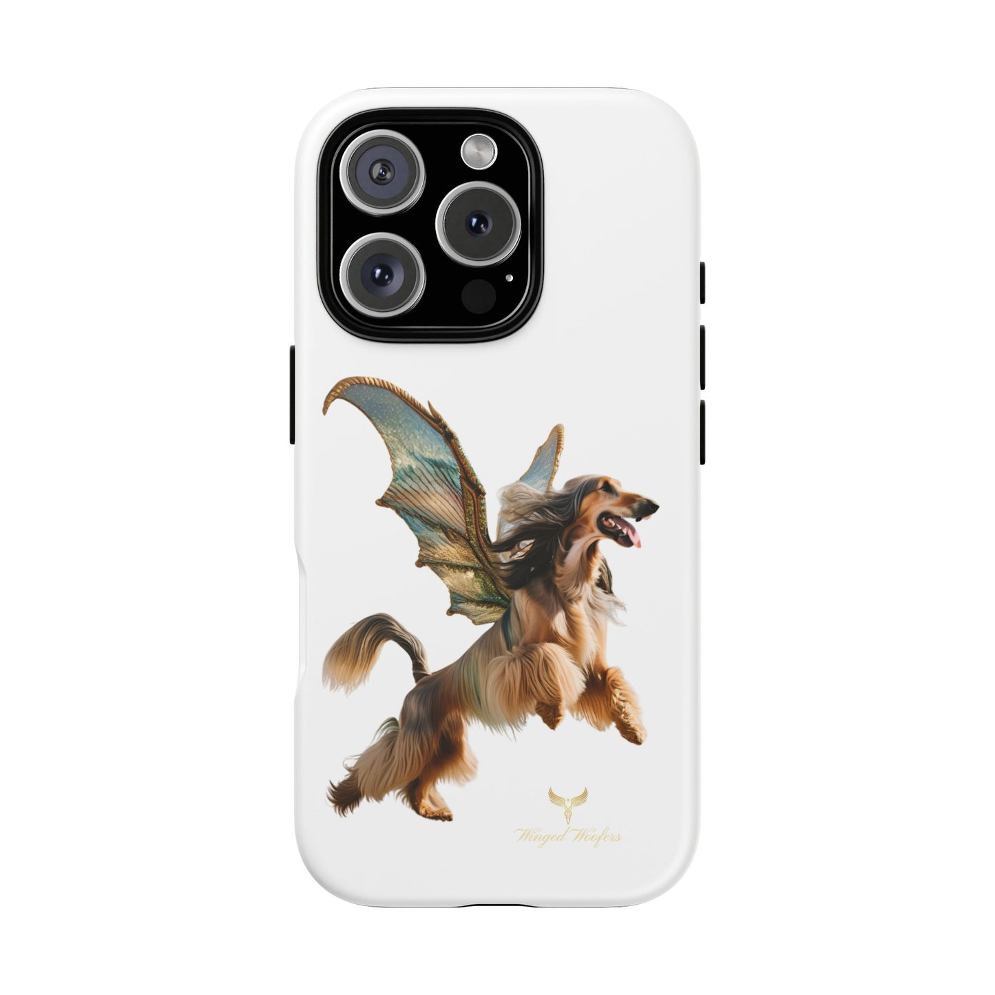 Magical Afghan Hound Dog Phone Case - Tough Cases with Winged Design