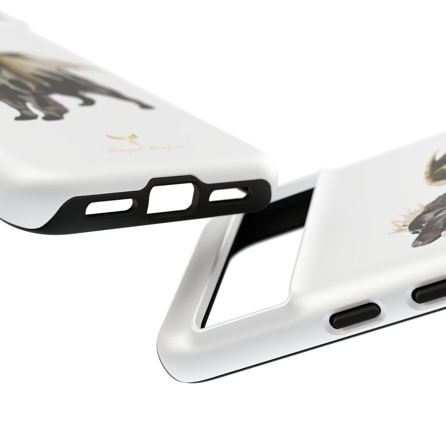Magical Newfoundland Dog Phone Case - Tough & Stylish Cover with Winged Canine Design