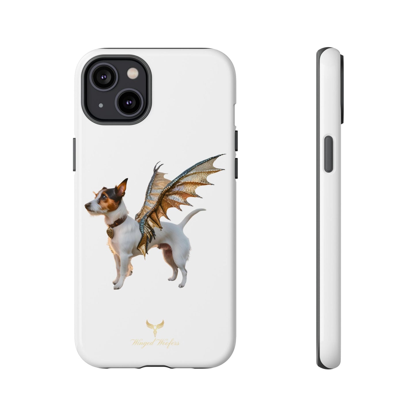 Fantasy Pet Phone Case - Tough Cases with Winged Jack Russell Dog Design