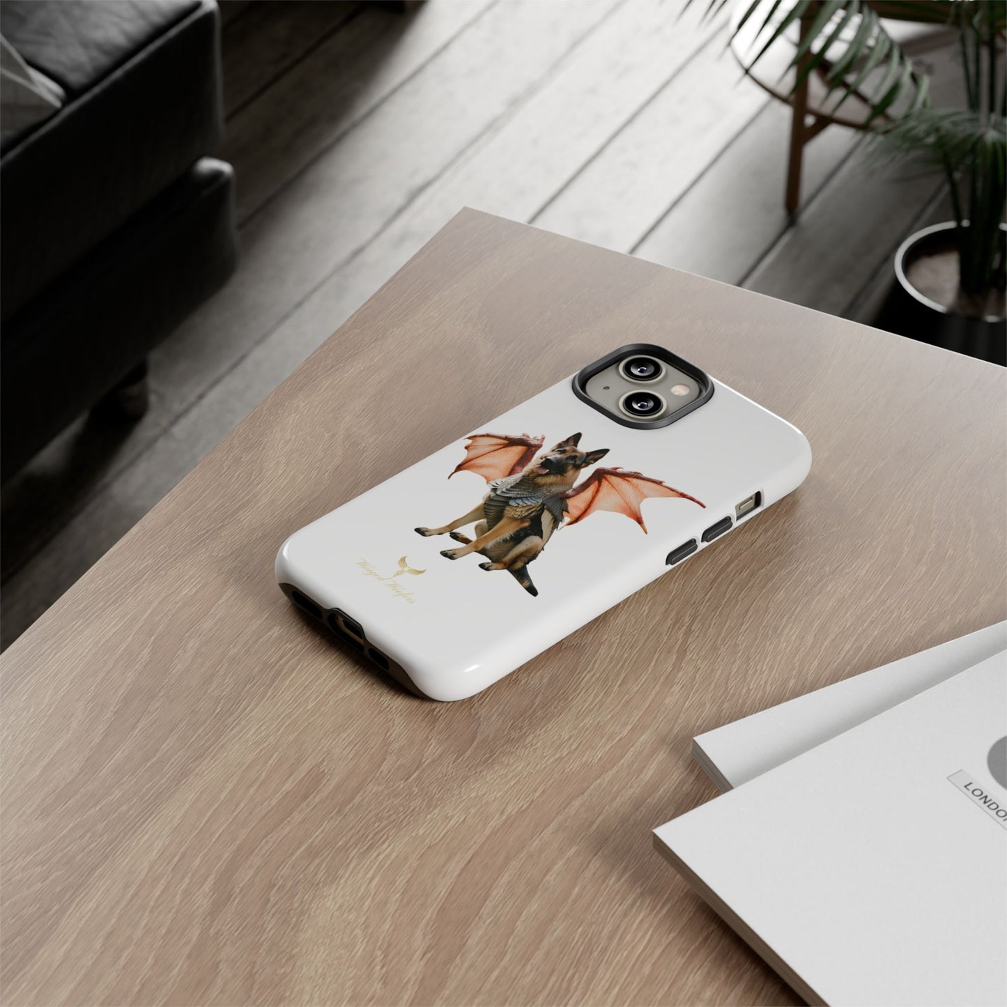 Mythical German Shepherd with Wings Dog iPhone Case | Tough Cases for Pet Lovers
