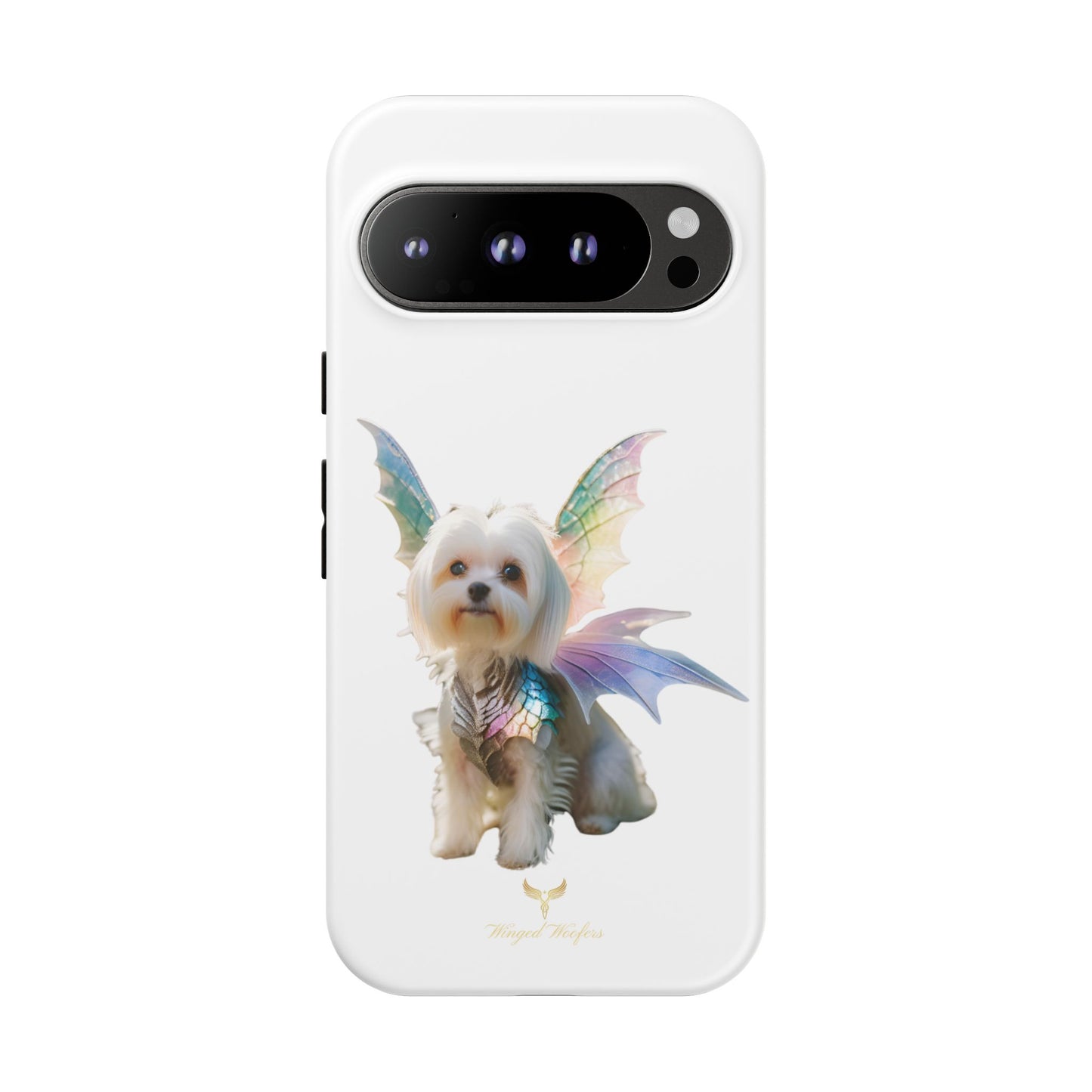 Maltese Dog with Wings Tough Phone Cases
