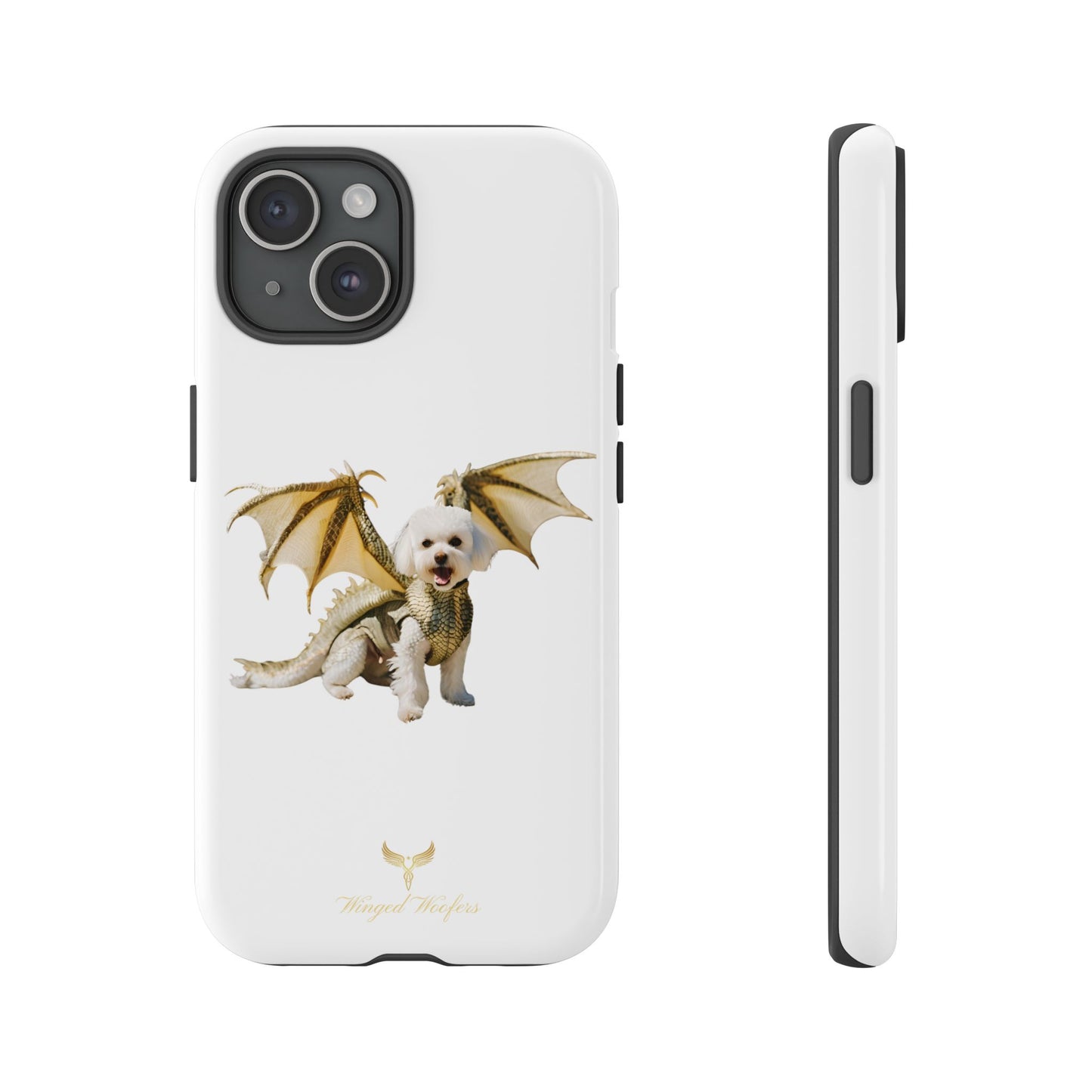 Cute Dragon Bichon Frisé Dog Phone Case - Tough and Stylish Pet-Themed Cover