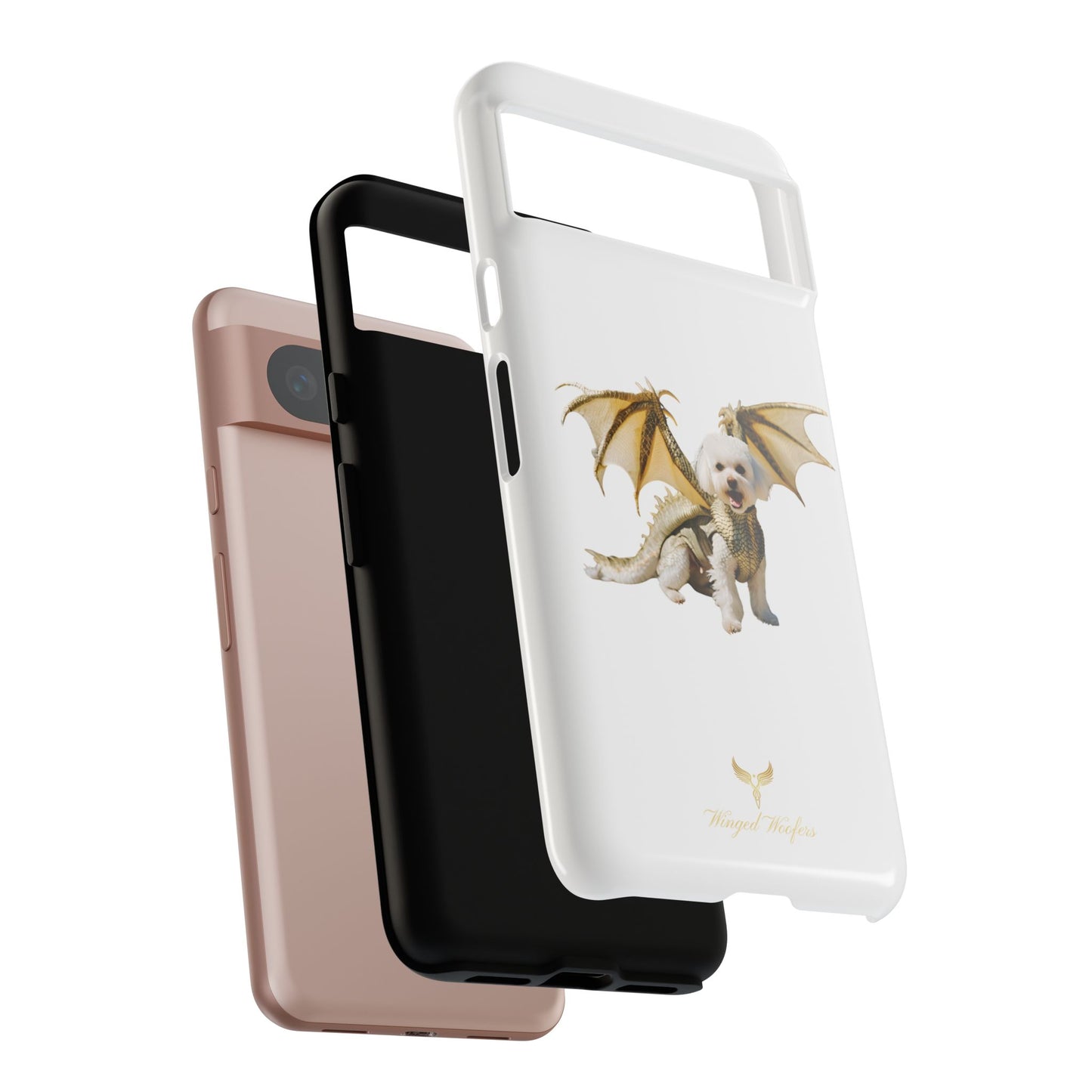 Cute Dragon Bichon Frisé Dog Phone Case - Tough and Stylish Pet-Themed Cover