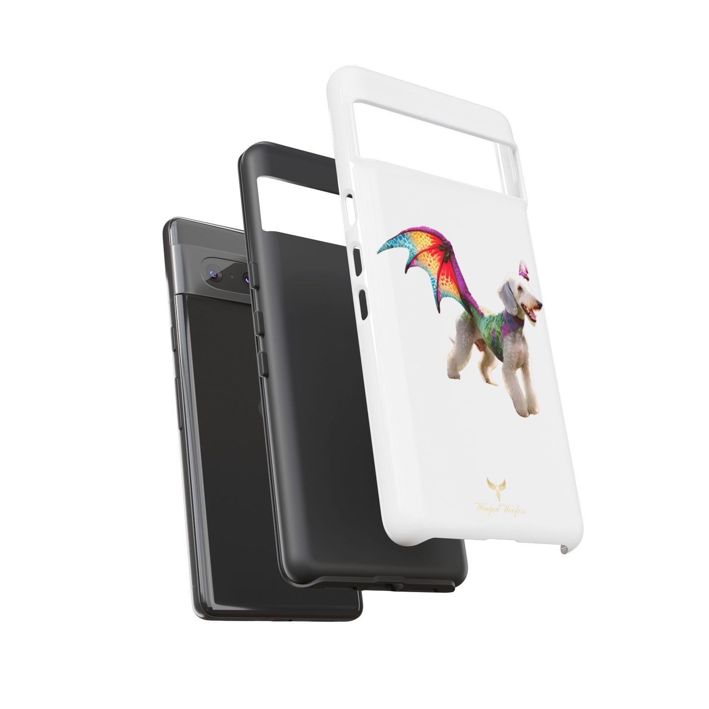 Mythical Bedlington Terrier with Wings Dog iPhone Case | Tough Cases for Pet Lovers