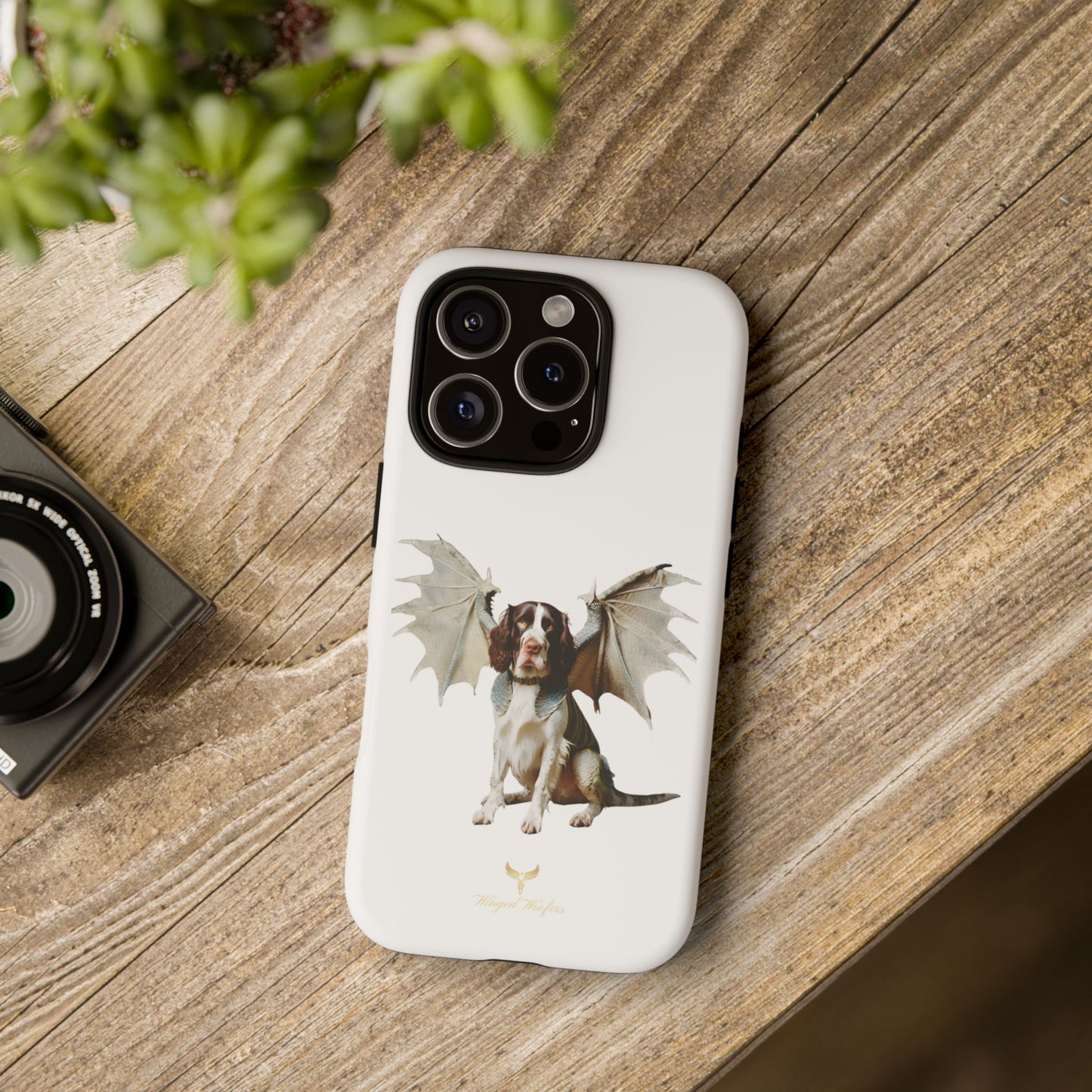 Fantasy Springer Spaniel Dog Phone Case - Tough Cases with Winged Companion Design