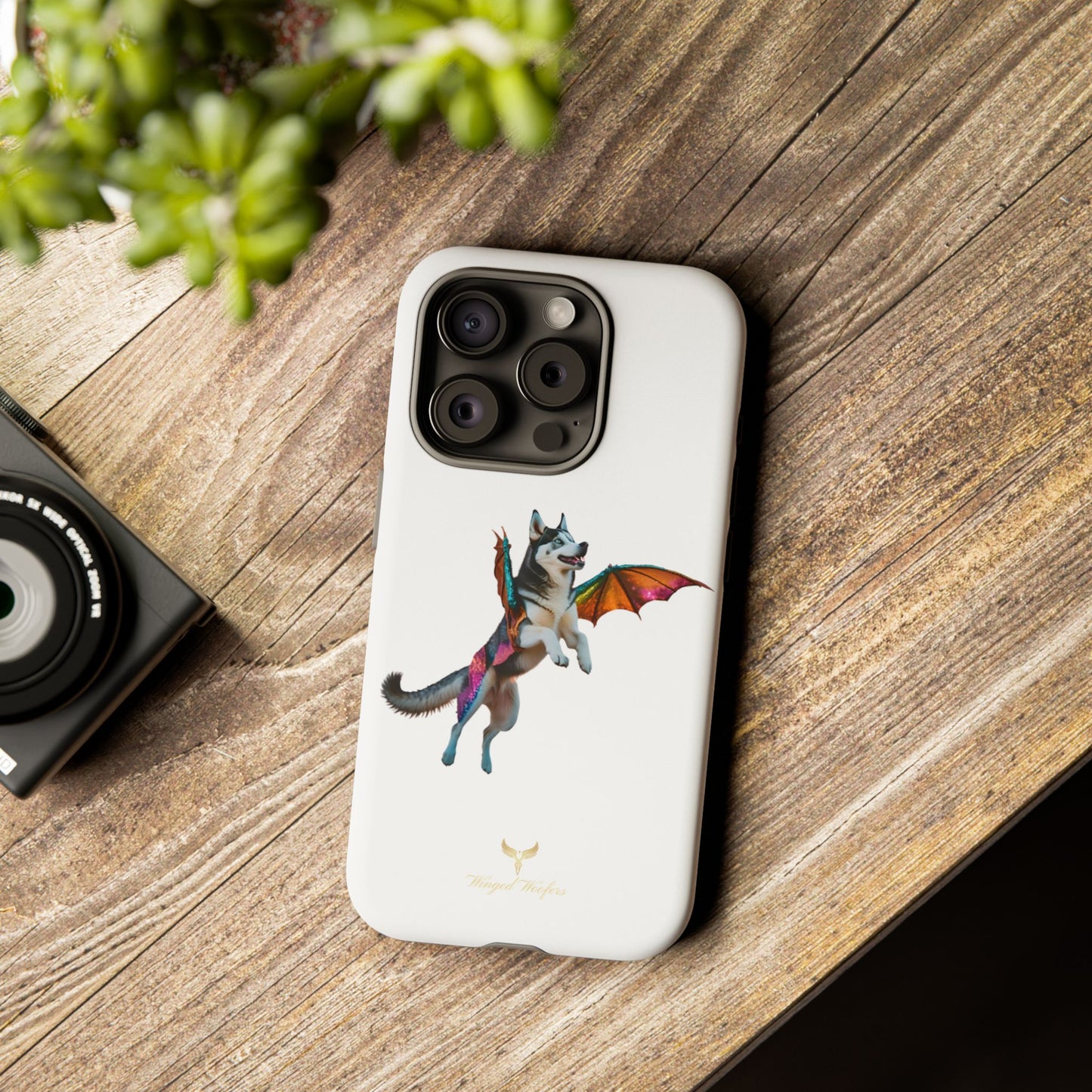 Magical Husky Pet Phone Case - Winged Dog Design | Tough Cases | Unique Animal Lover Gift