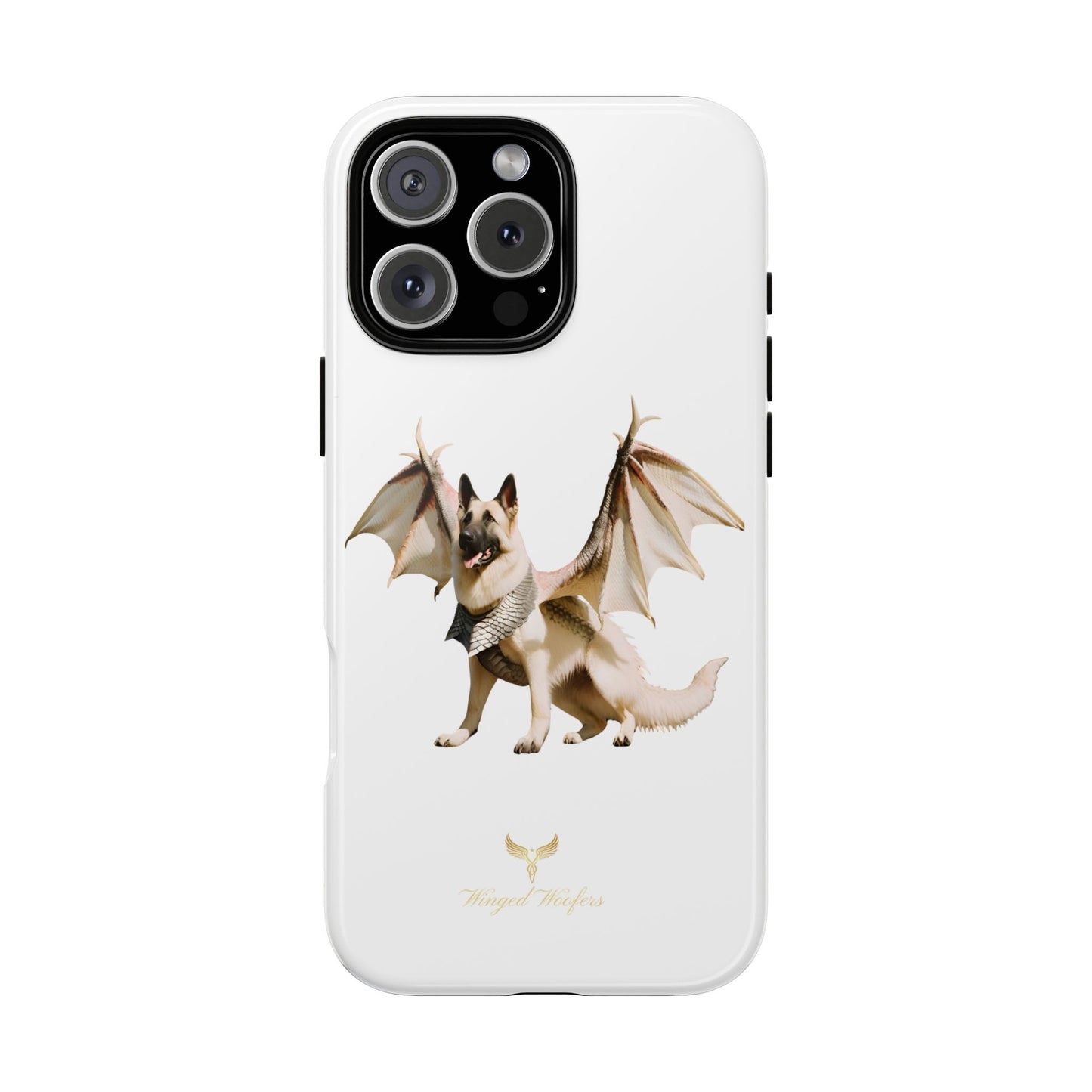 Magical White German Shepherd Dragon Dog Phone Case - Tough, Stylish Protection