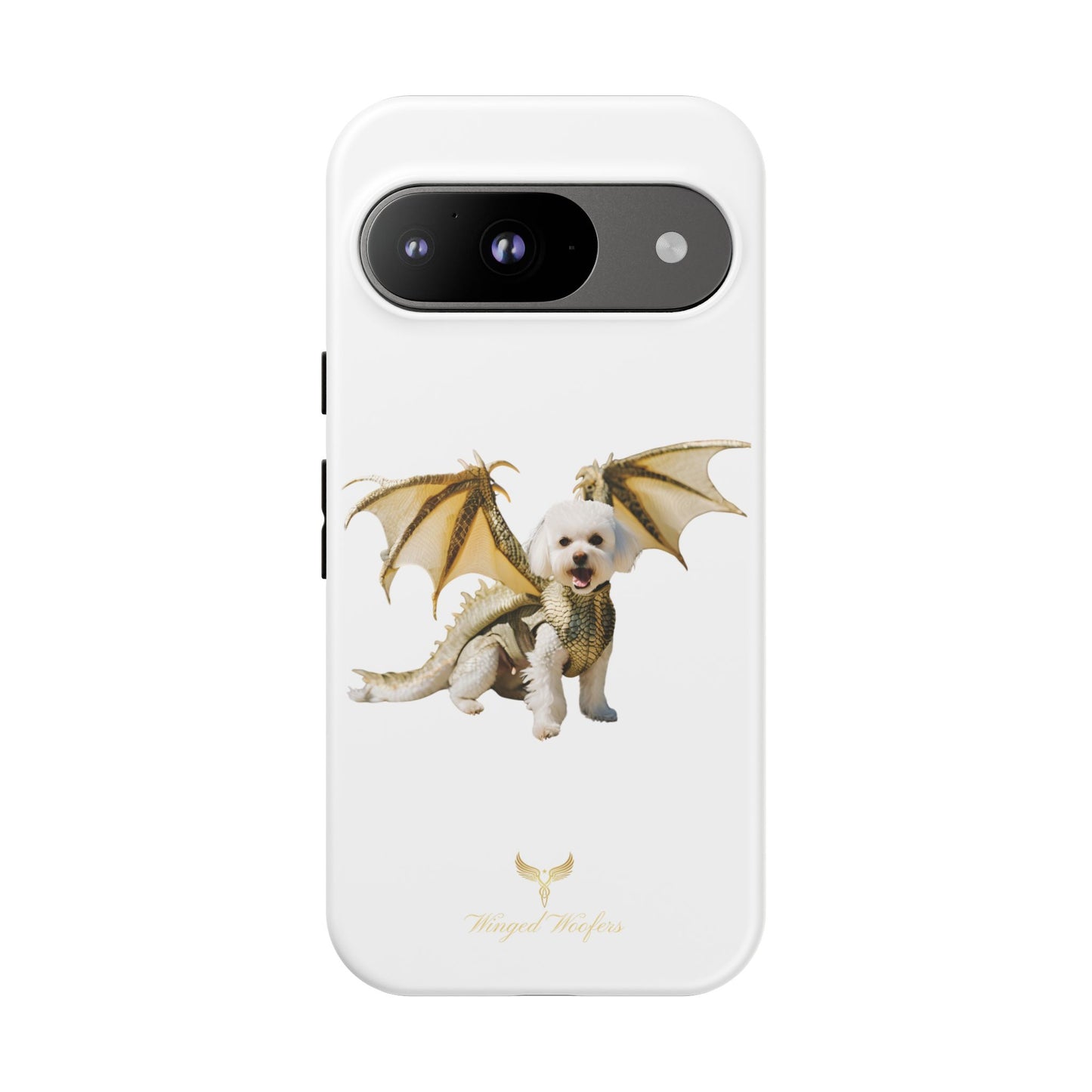 Cute Dragon Bichon Frisé Dog Phone Case - Tough and Stylish Pet-Themed Cover