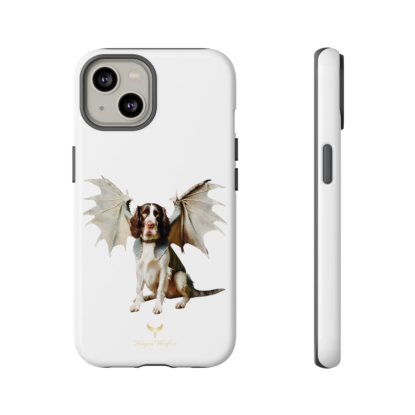 Fantasy Springer Spaniel Dog Phone Case - Tough Cases with Winged Companion Design