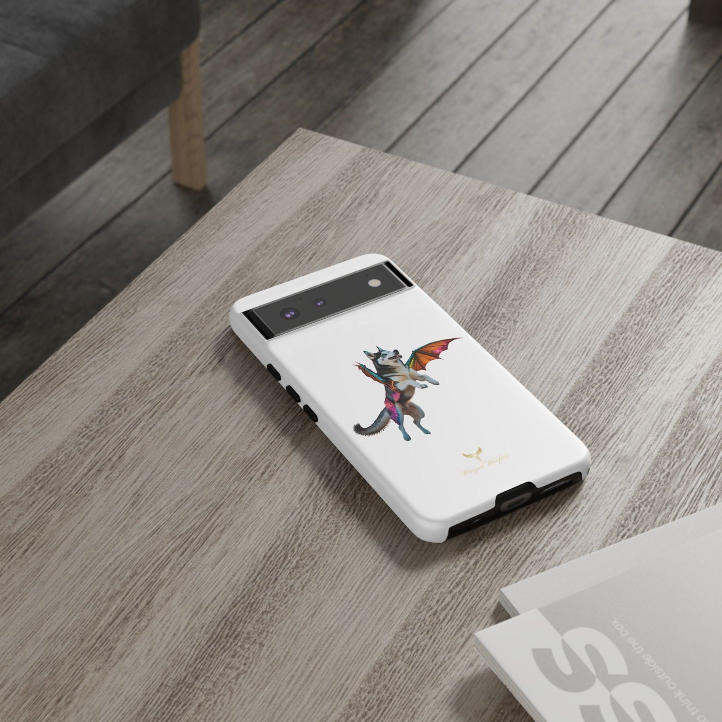 Magical Husky Pet Phone Case - Winged Dog Design | Tough Cases | Unique Animal Lover Gift