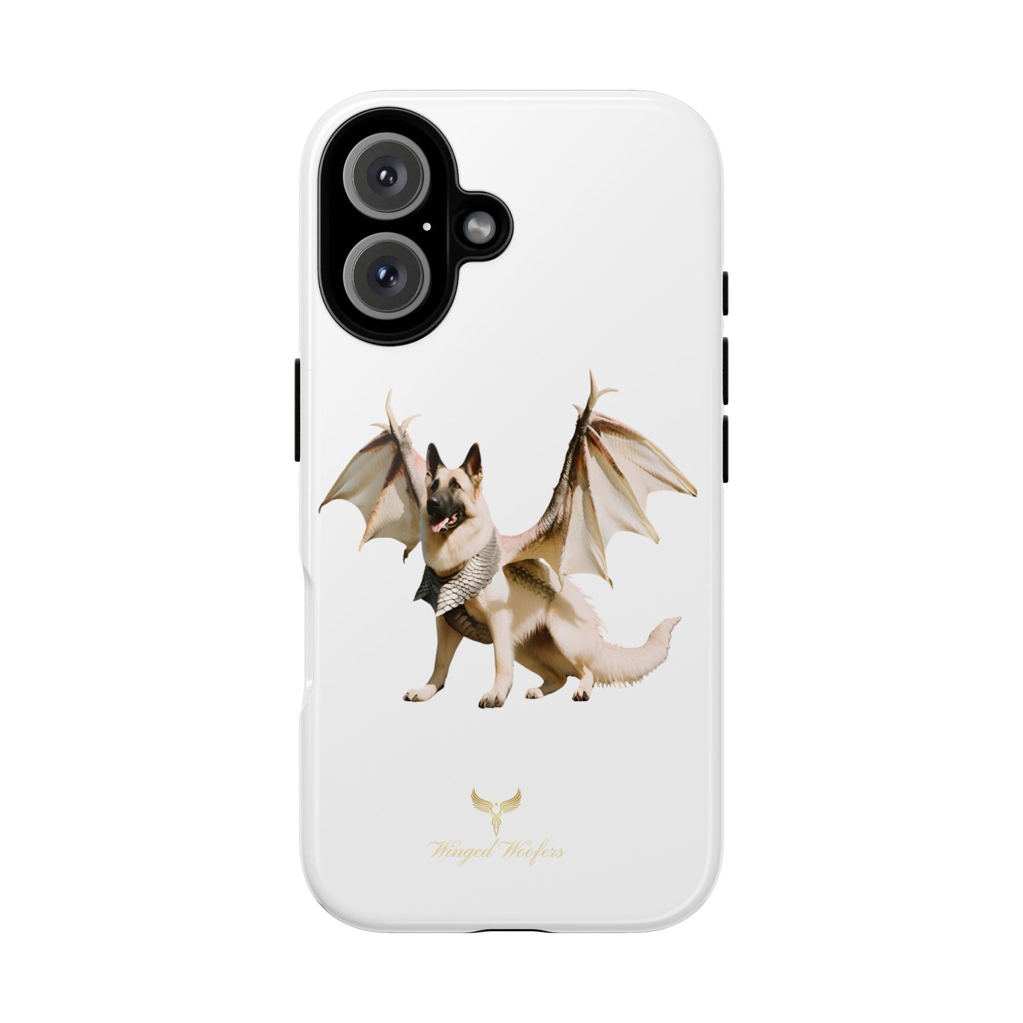 Magical White German Shepherd Dragon Dog Phone Case - Tough, Stylish Protection