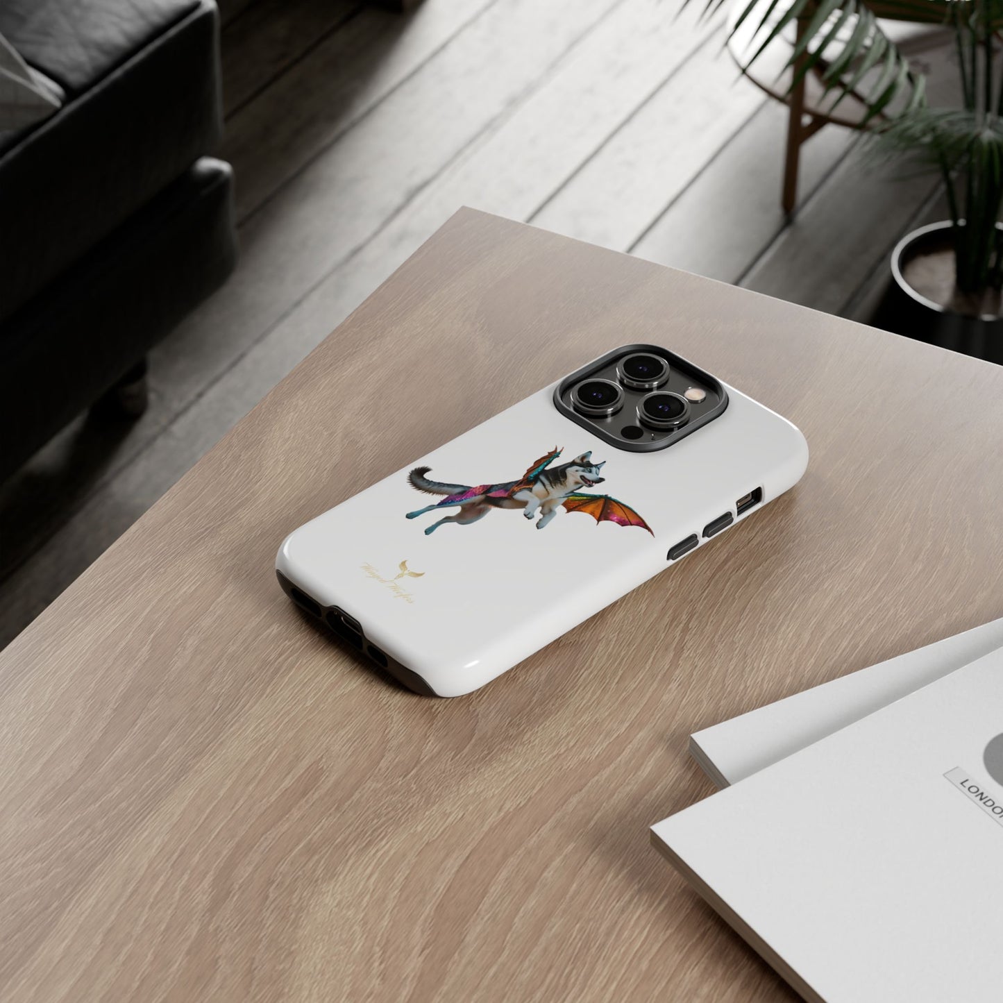 Magical Husky Pet Phone Case - Winged Dog Design | Tough Cases | Unique Animal Lover Gift