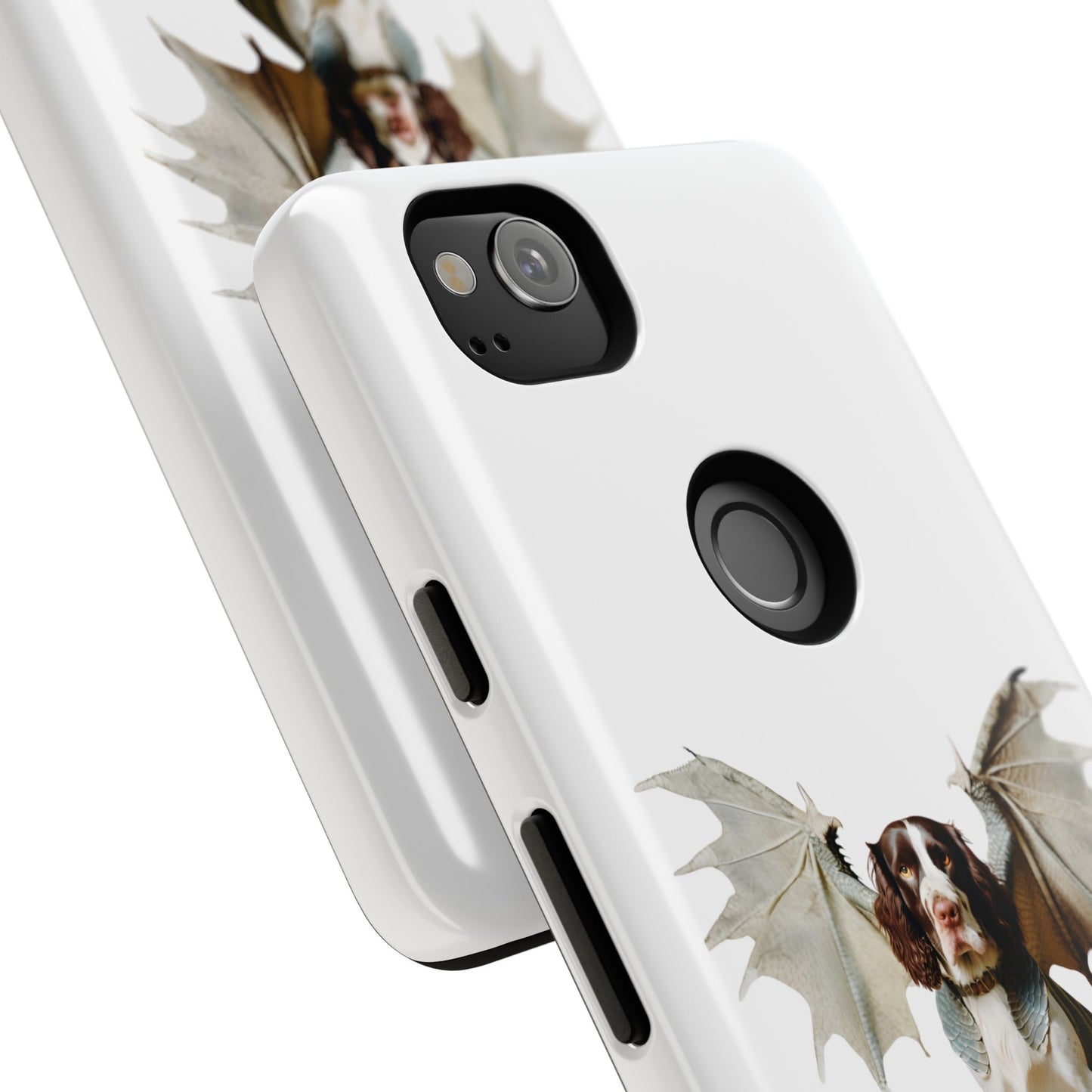 Fantasy Springer Spaniel Dog Phone Case - Tough Cases with Winged Companion Design