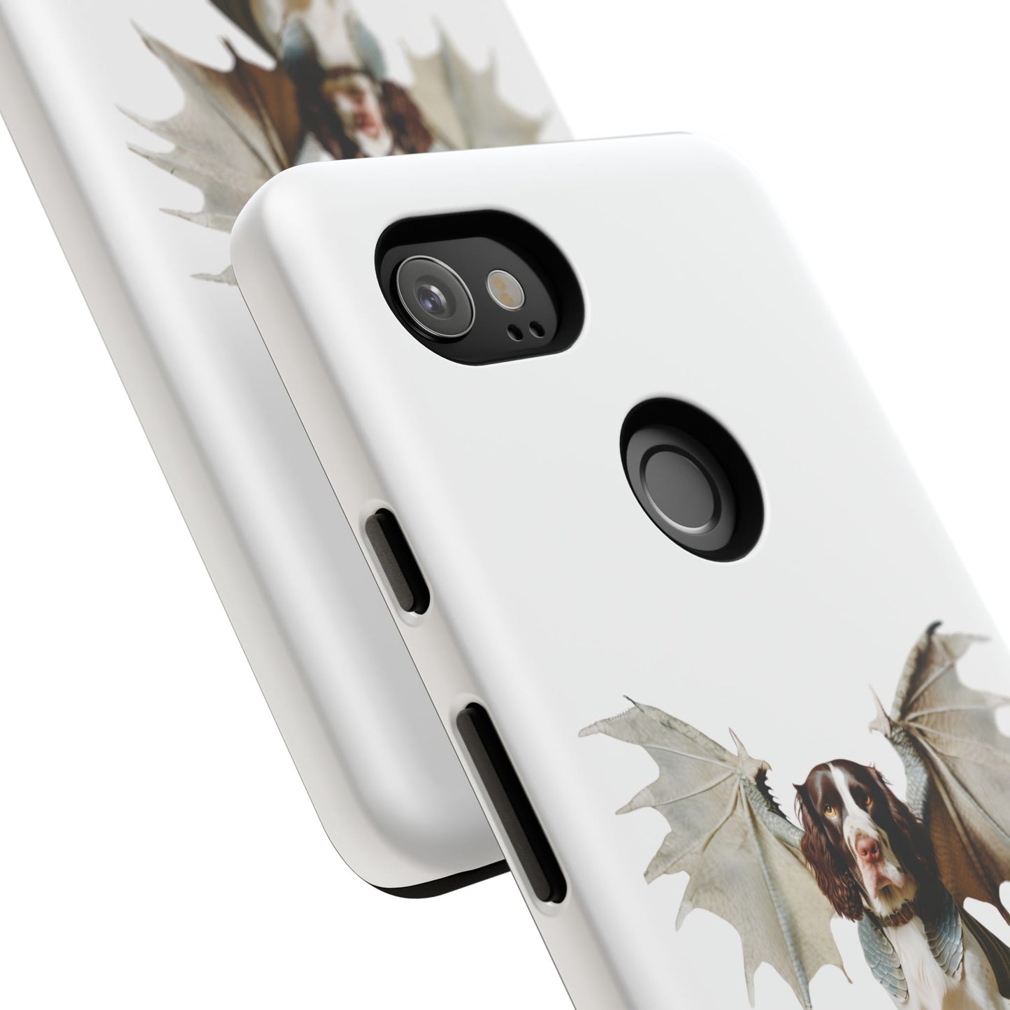Fantasy Springer Spaniel Dog Phone Case - Tough Cases with Winged Companion Design