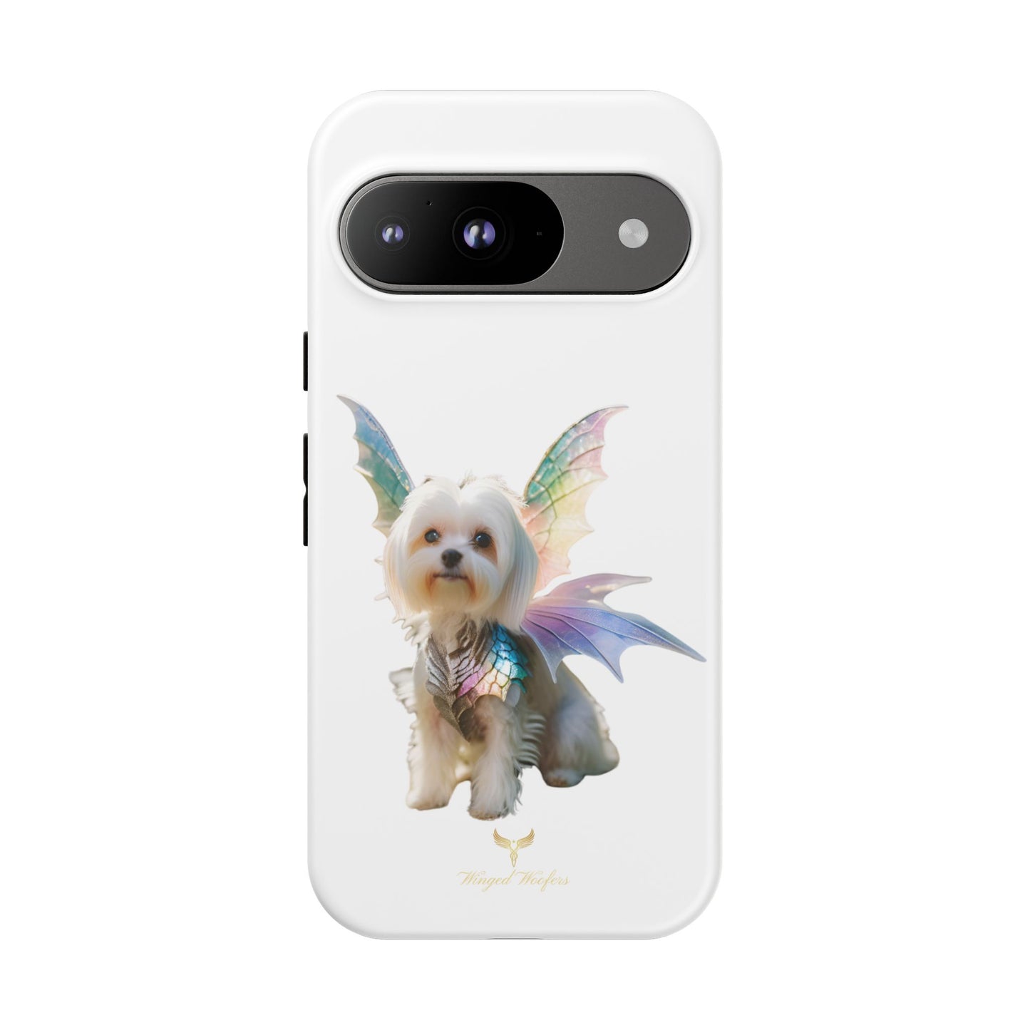 Maltese Dog with Wings Tough Phone Cases