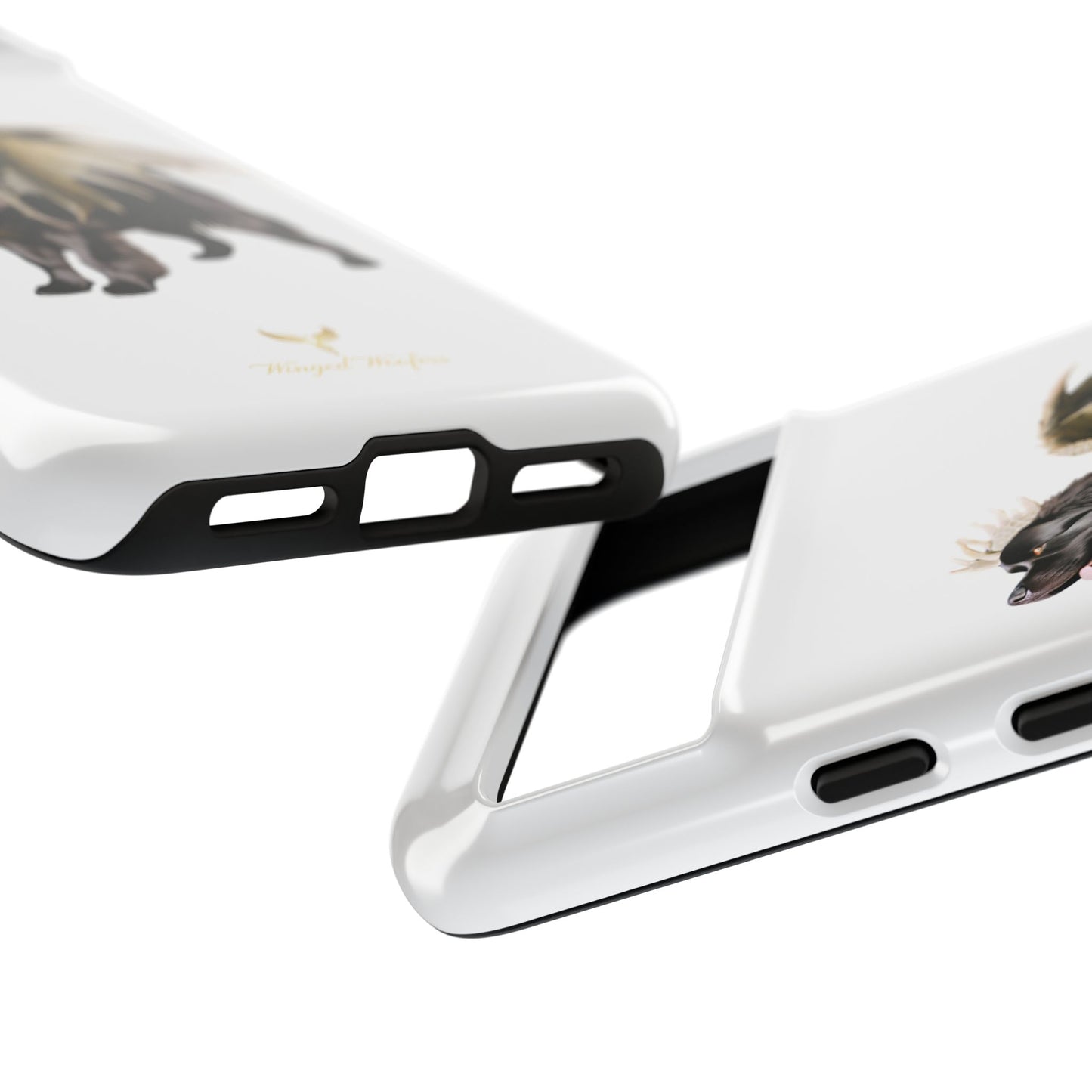 Magical Newfoundland Dog Phone Case - Tough & Stylish Cover with Winged Canine Design