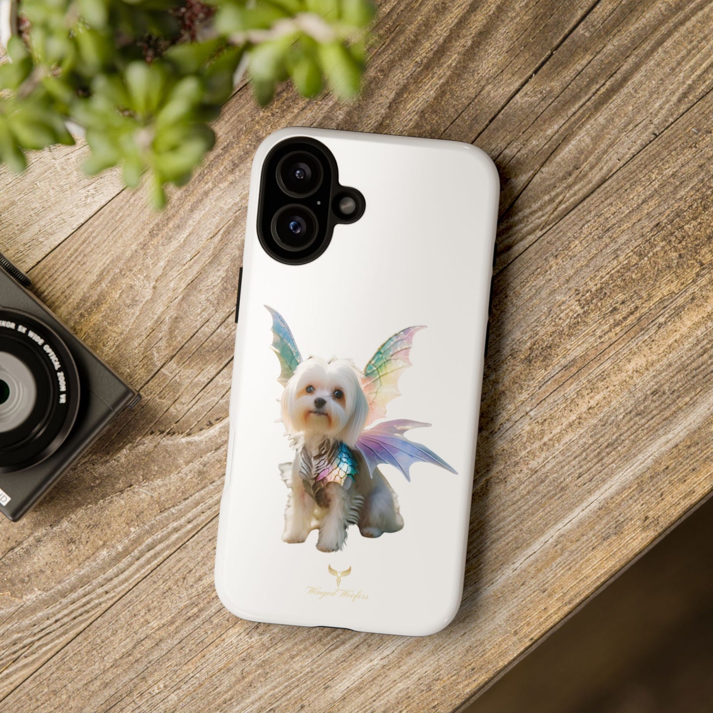Maltese Dog with Wings Tough Phone Cases