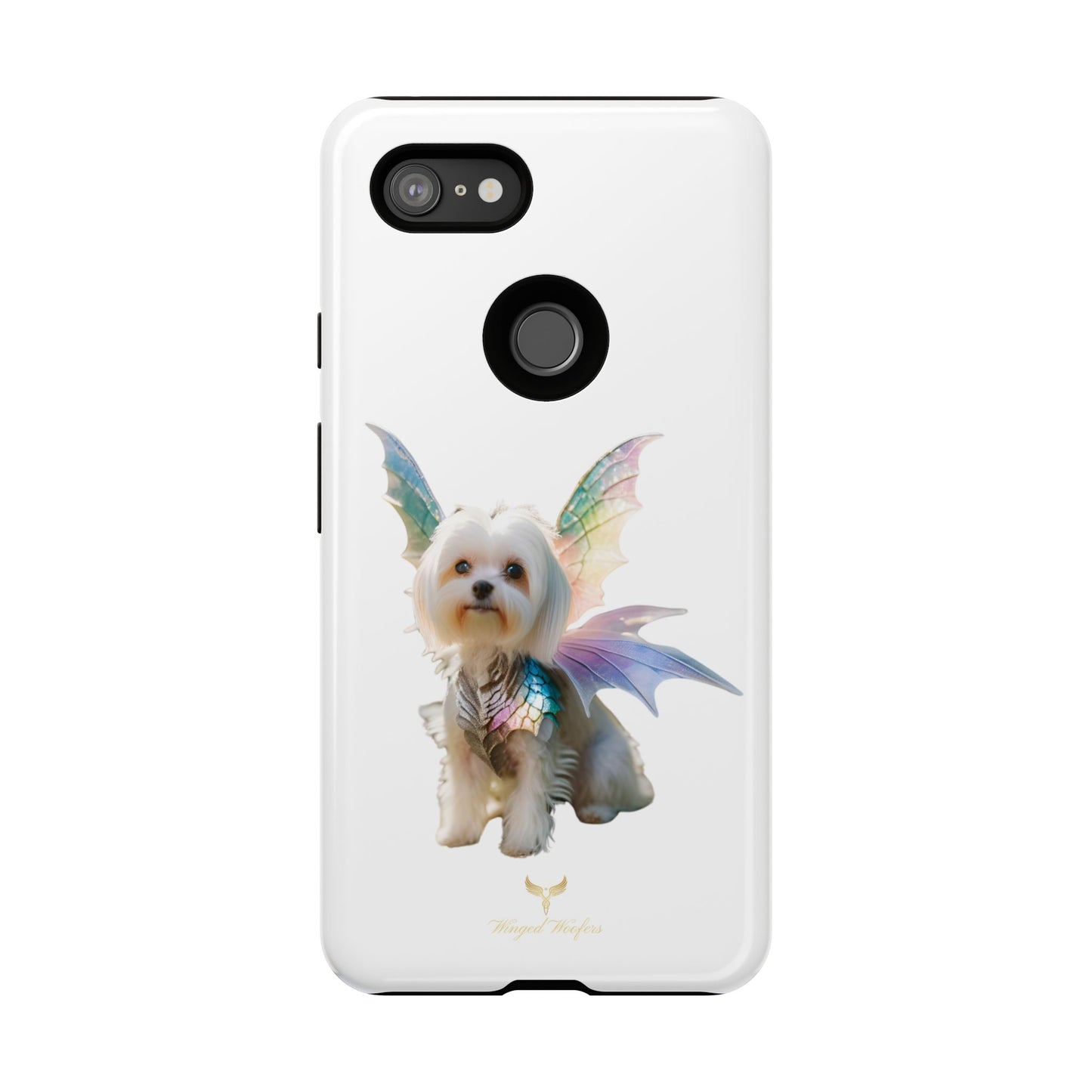 Maltese Dog with Wings Tough Phone Cases