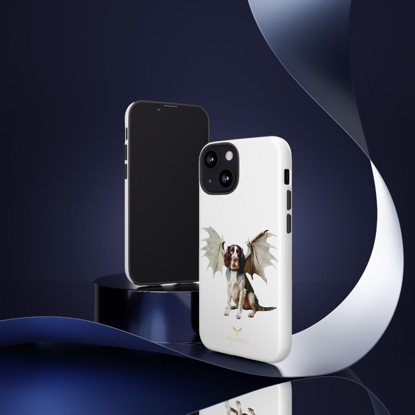 Fantasy Springer Spaniel Dog Phone Case - Tough Cases with Winged Companion Design