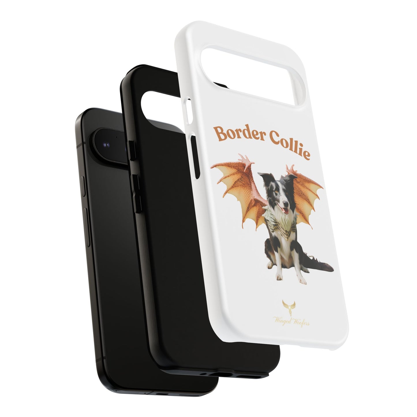 Border Collie Dragon Phone Case - Tough Cases for Dog Lovers