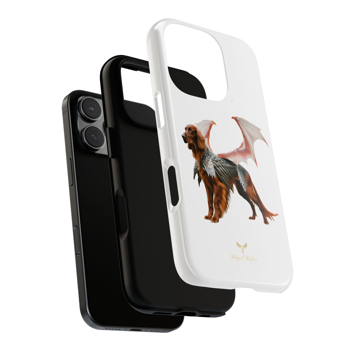 Fantasy Irish Setter with Dragon Wings Phone Case - Tough Cases with Winged Dog Design