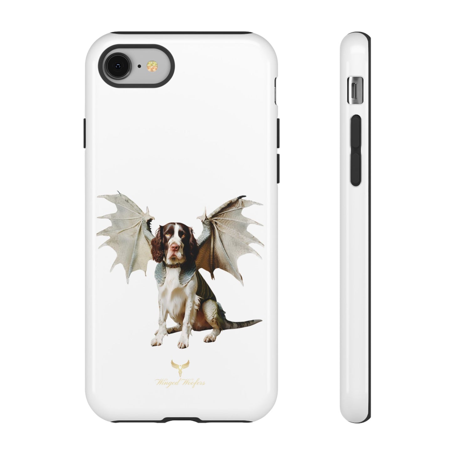 Fantasy Springer Spaniel Dog Phone Case - Tough Cases with Winged Companion Design