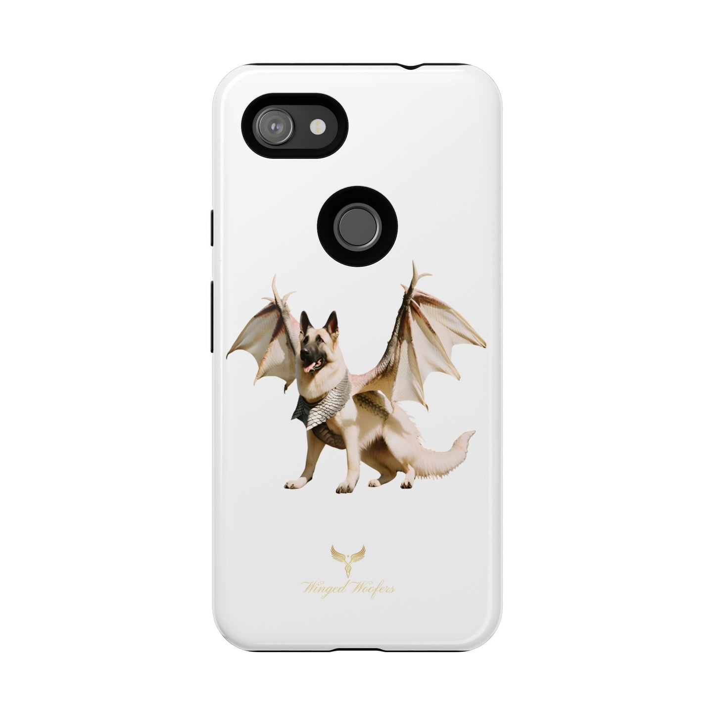 Magical White German Shepherd Dragon Dog Phone Case - Tough, Stylish Protection