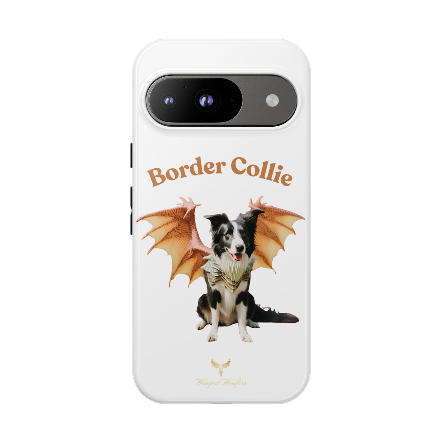 Border Collie Dragon Phone Case - Tough Cases for Dog Lovers