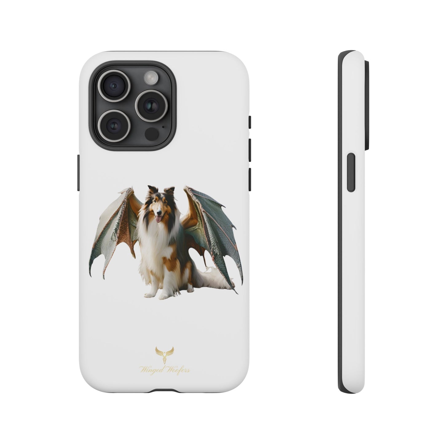 Majestic Dragon Wing Rough Collie Dog Phone Case - Tough Cases for Pet Lovers