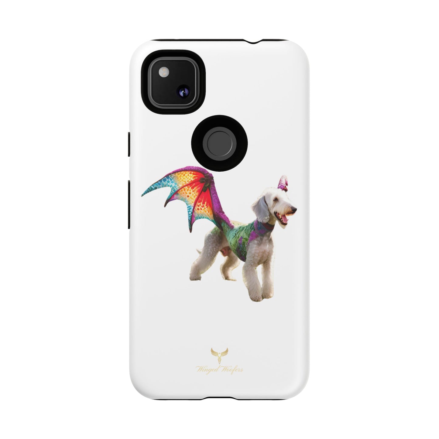 Mythical Bedlington Terrier with Wings Dog iPhone Case | Tough Cases for Pet Lovers