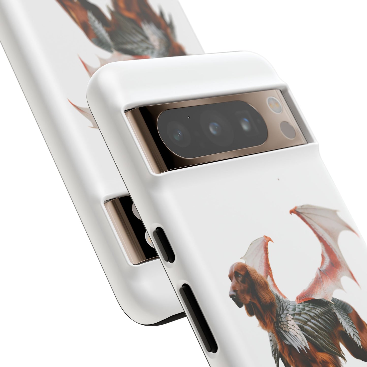 Fantasy Irish Setter with Dragon Wings Phone Case - Tough Cases with Winged Dog Design