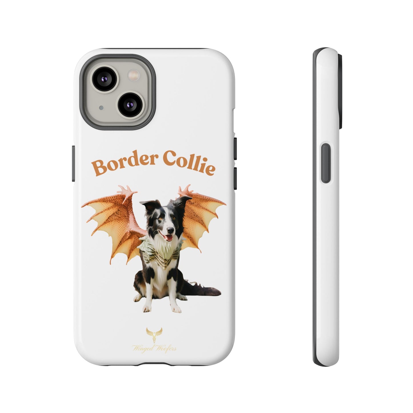 Border Collie Dragon Phone Case - Tough Cases for Dog Lovers