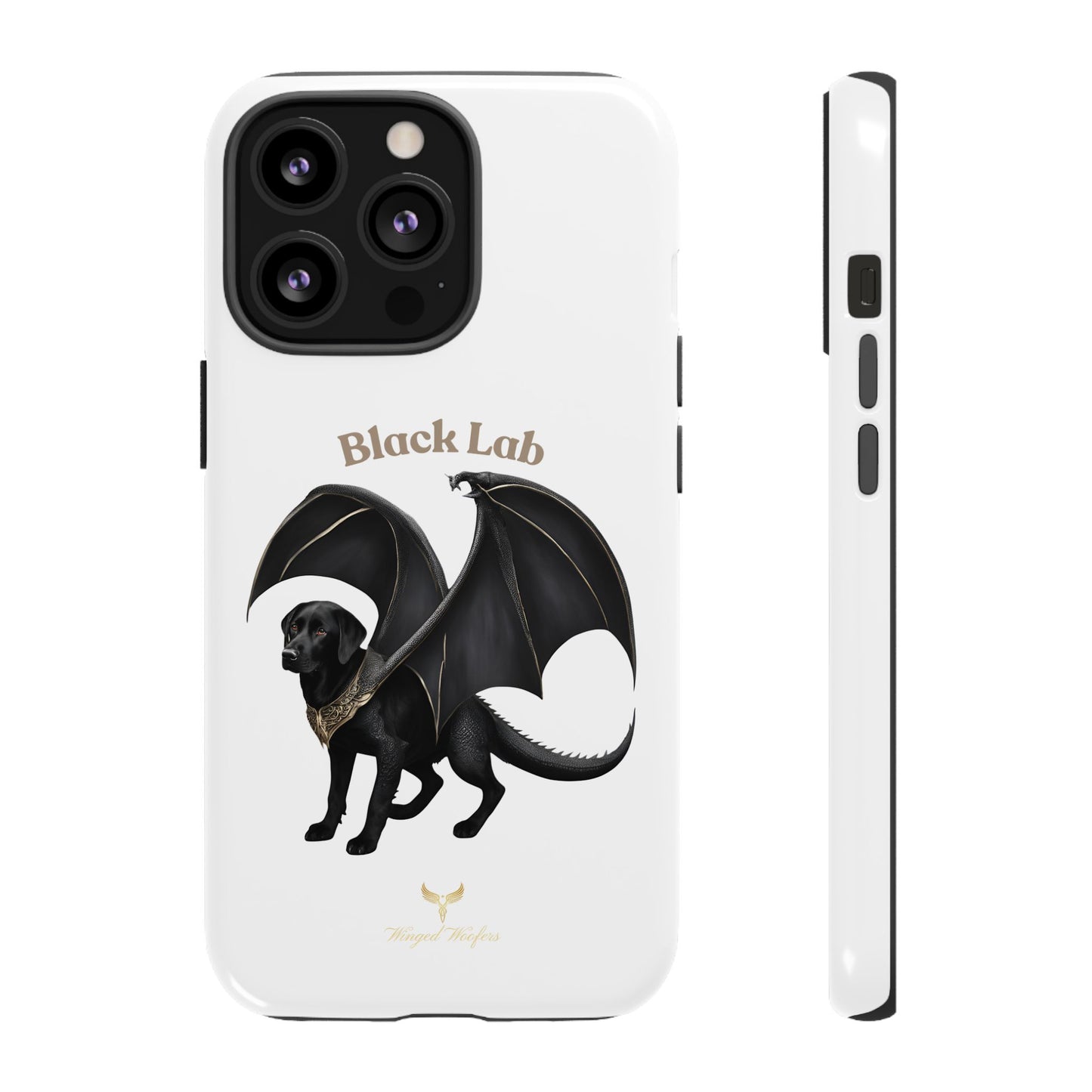 Black Labrador Dragon Case - Tough Phone Case for Pet Lovers