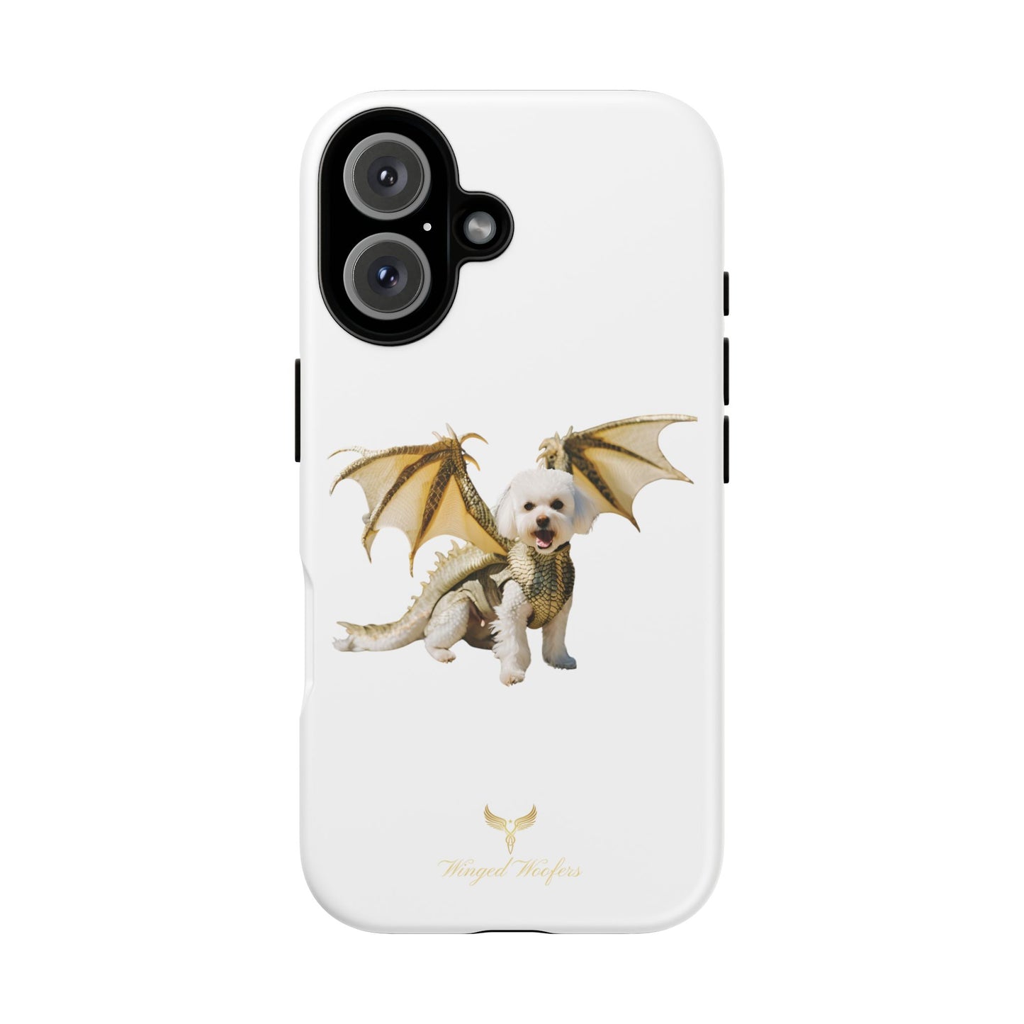 Cute Dragon Bichon Frisé Dog Phone Case - Tough and Stylish Pet-Themed Cover