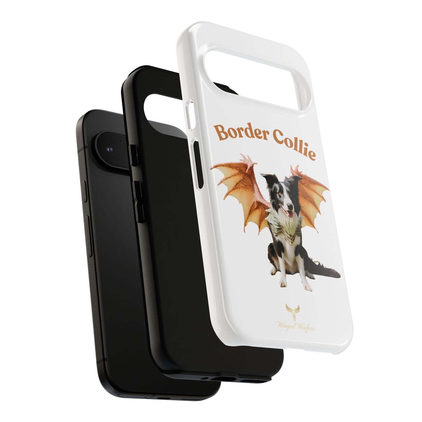 Border Collie Dragon Phone Case - Tough Cases for Dog Lovers