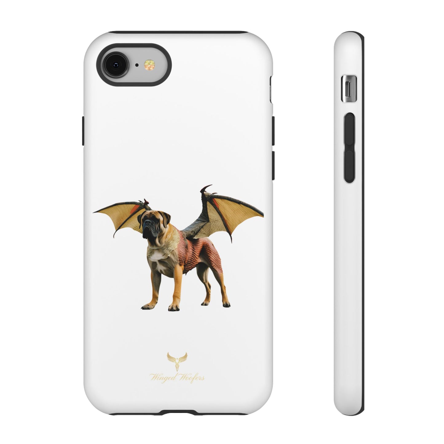 Fantasy Bullmastiff Dog Dragon Phone Case - Tough Cases with Winged Design