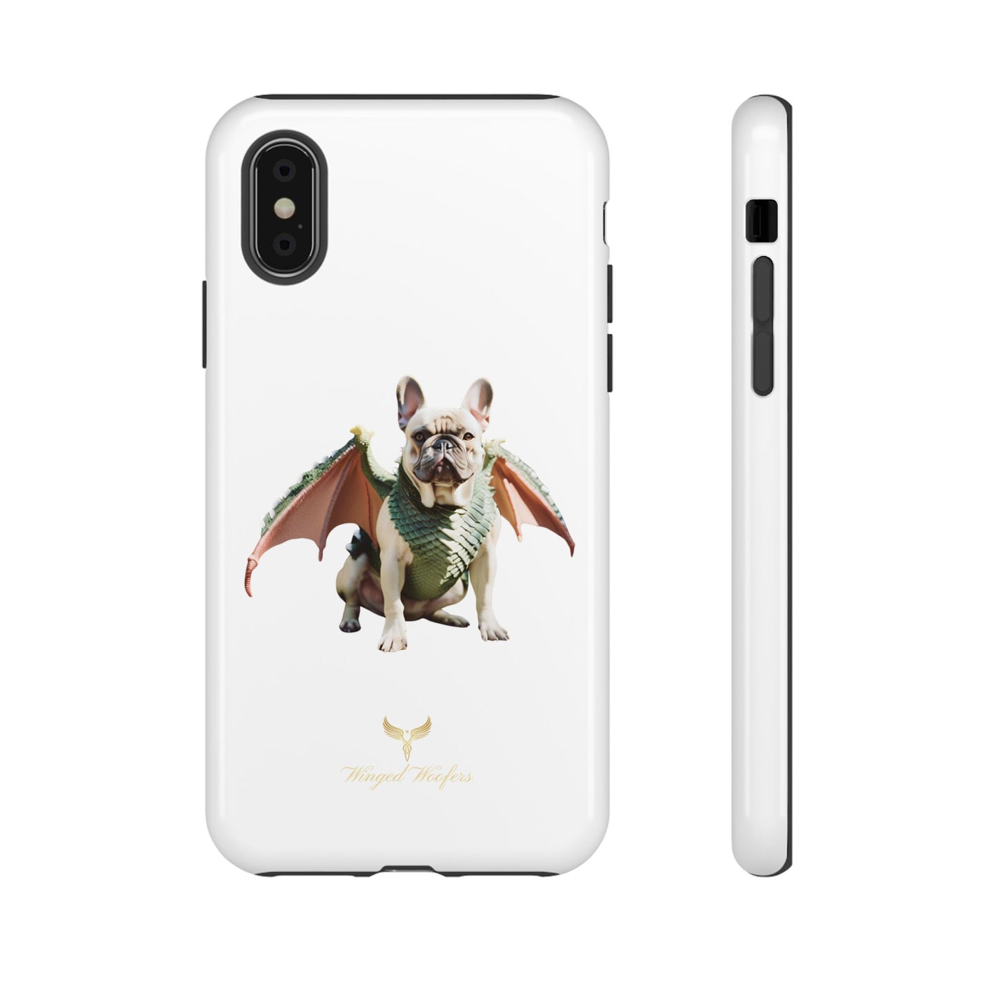 Fantasy French Bulldog Pet Phone Case with Dog in Wings Design