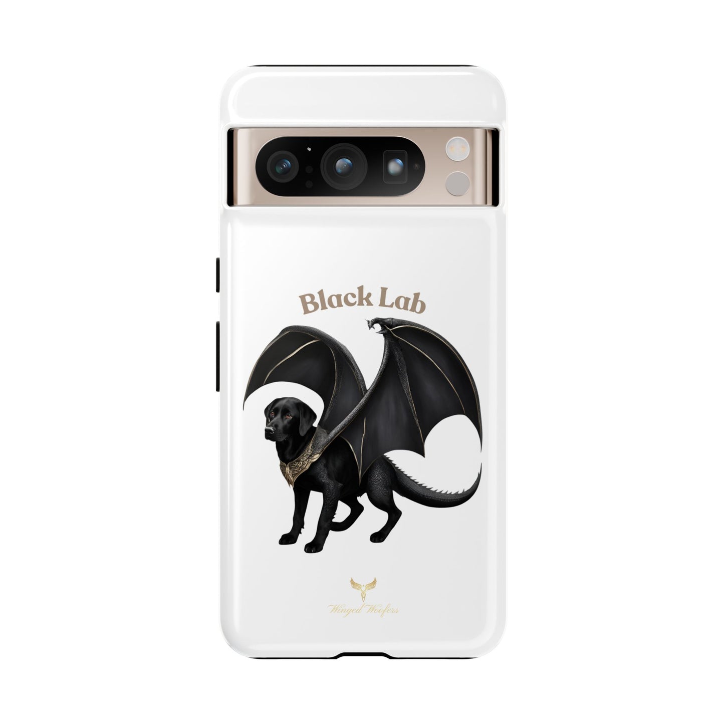 Black Labrador Dragon Case - Tough Phone Case for Pet Lovers