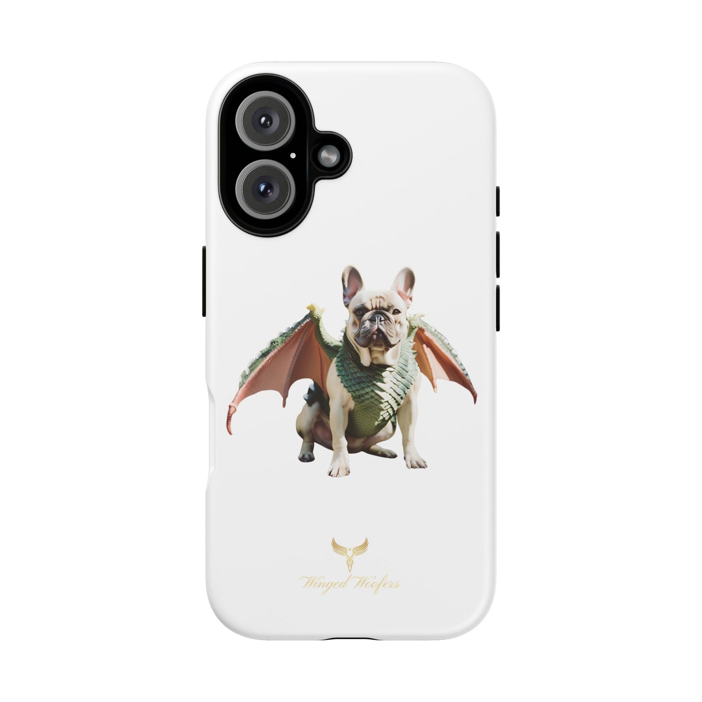 Fantasy French Bulldog Pet Phone Case with Dog in Wings Design