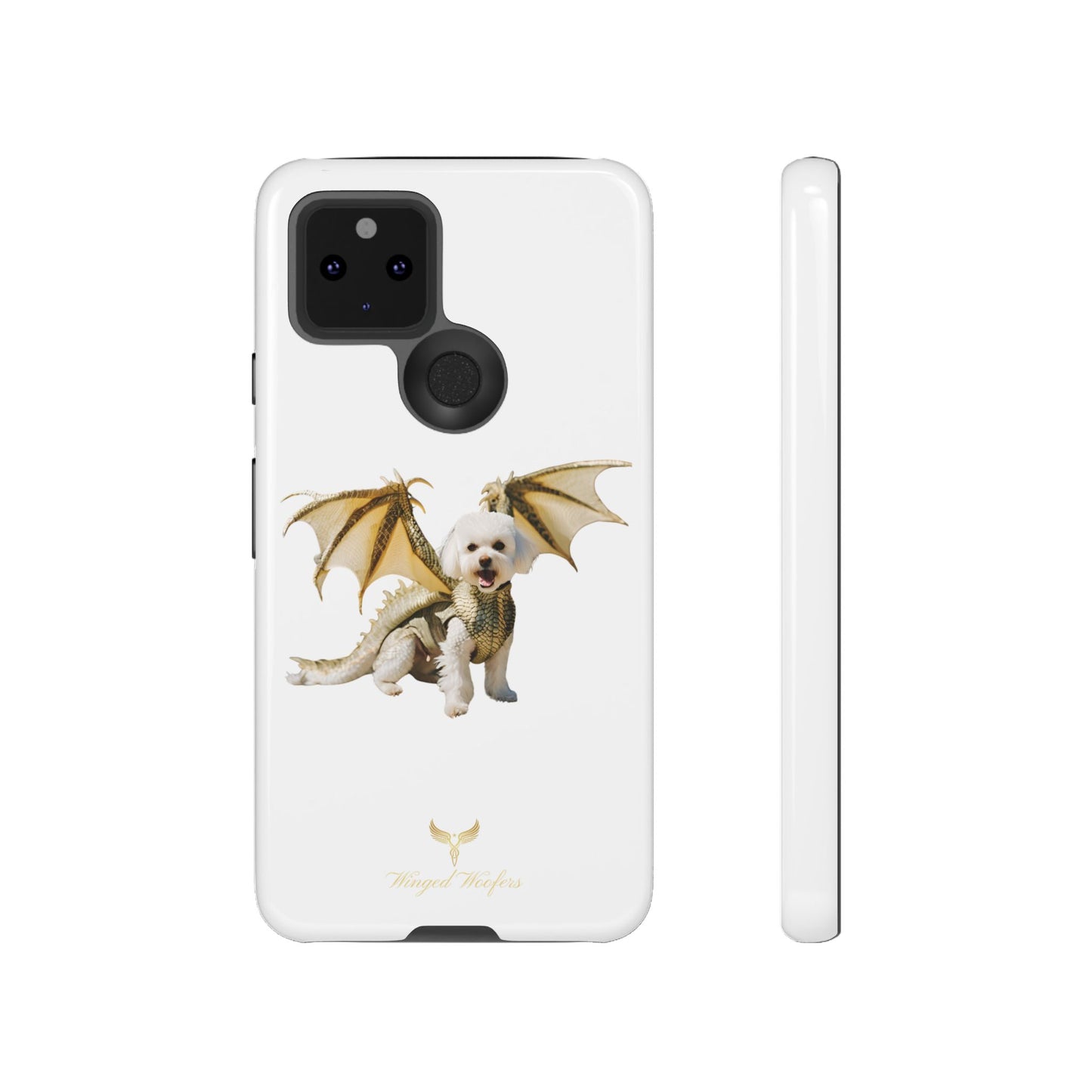 Cute Dragon Bichon Frisé Dog Phone Case - Tough and Stylish Pet-Themed Cover