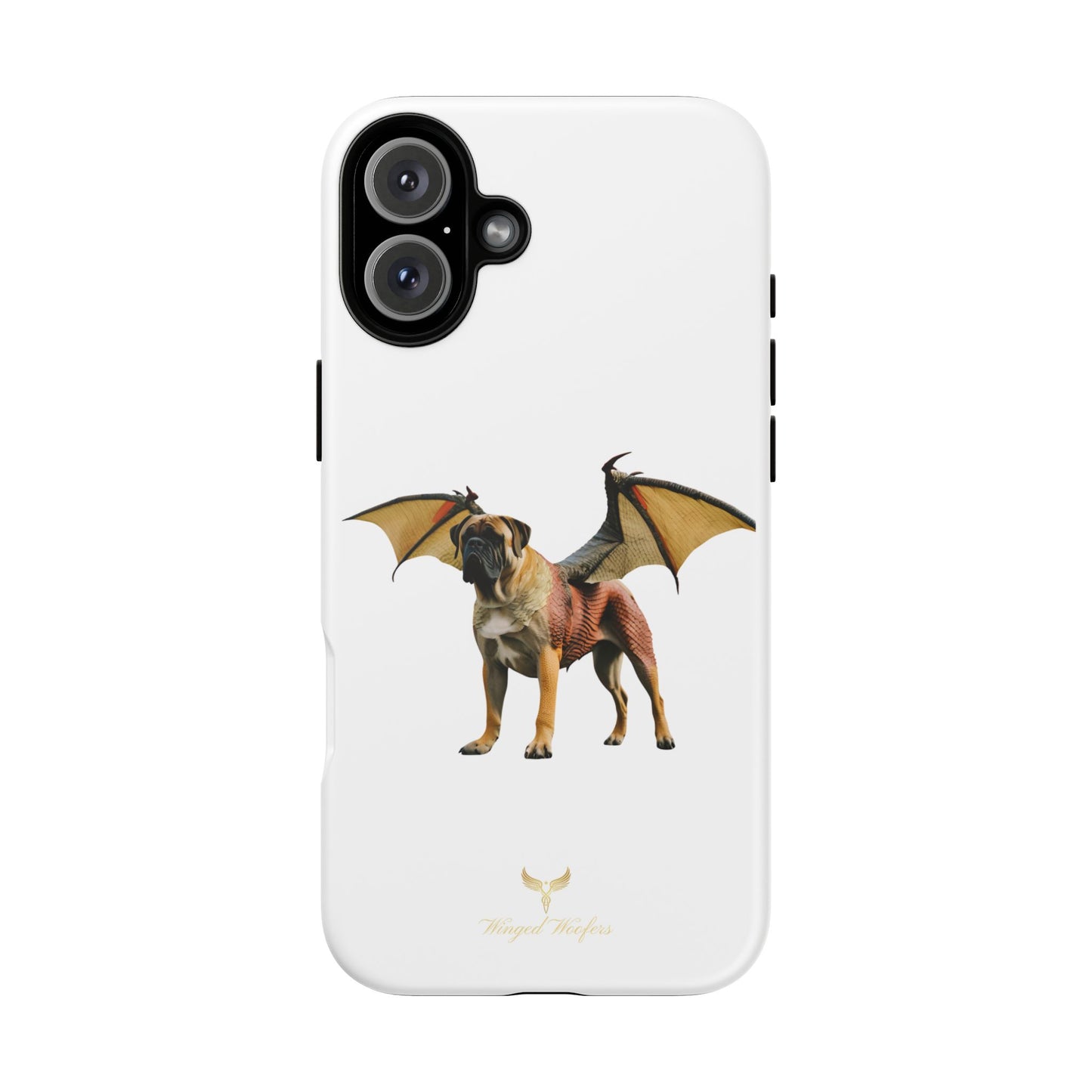 Fantasy Bullmastiff Dog Dragon Phone Case - Tough Cases with Winged Design