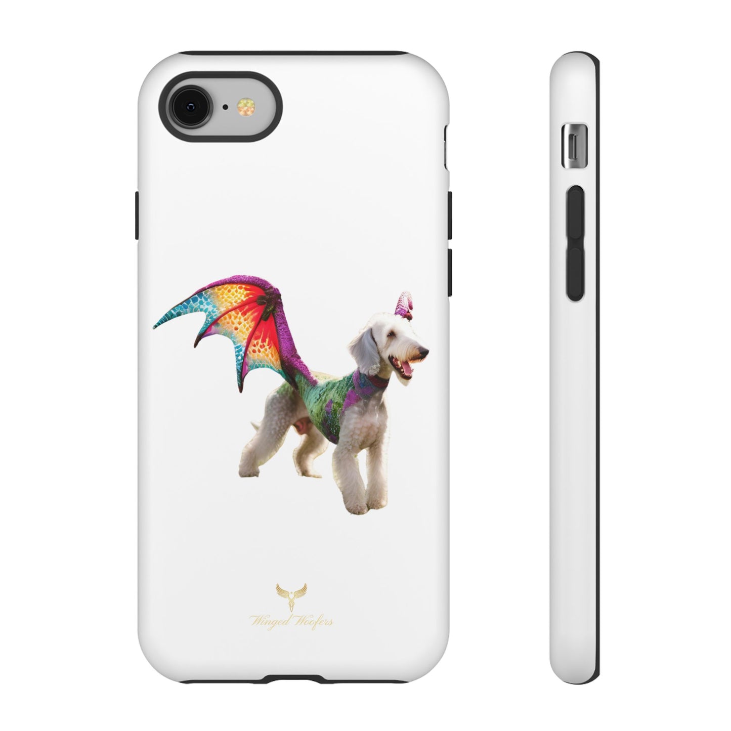 Mythical Bedlington Terrier with Wings Dog iPhone Case | Tough Cases for Pet Lovers