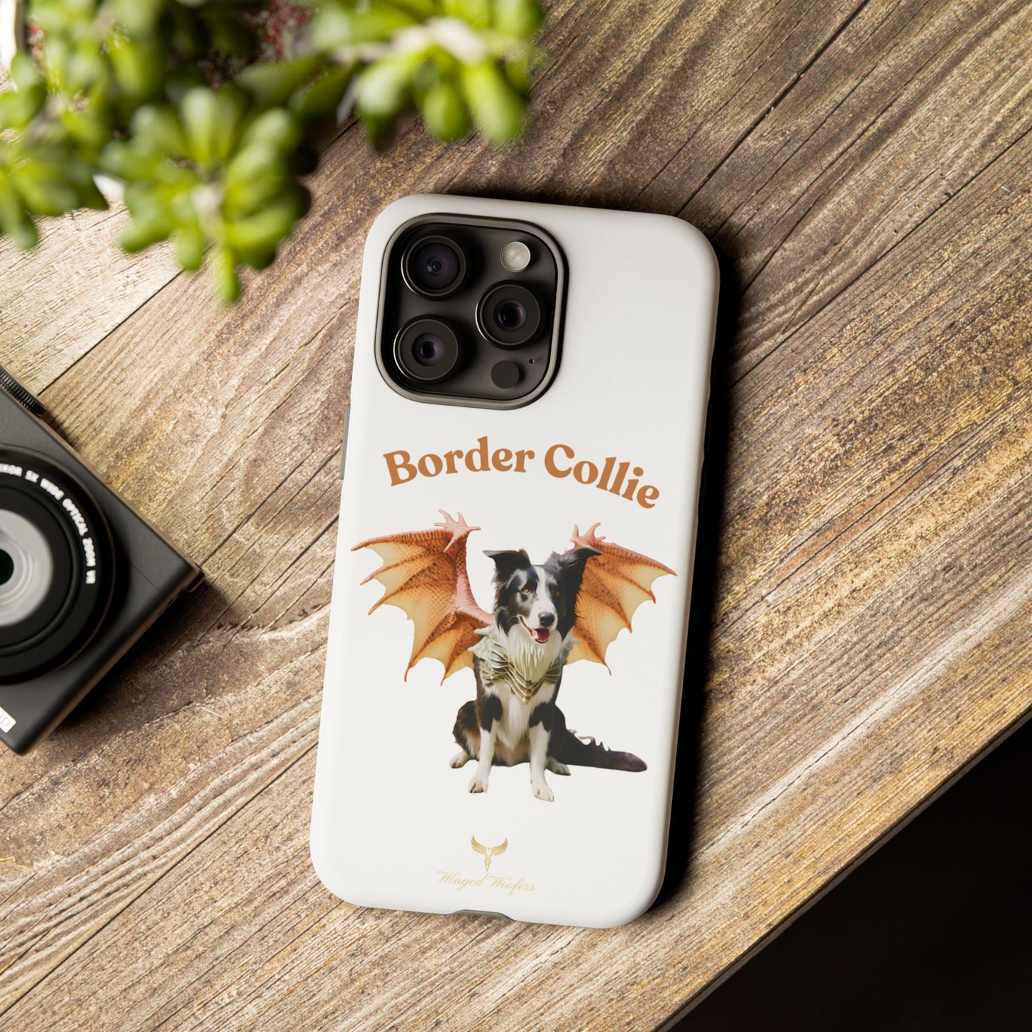 Border Collie Dragon Phone Case - Tough Cases for Dog Lovers