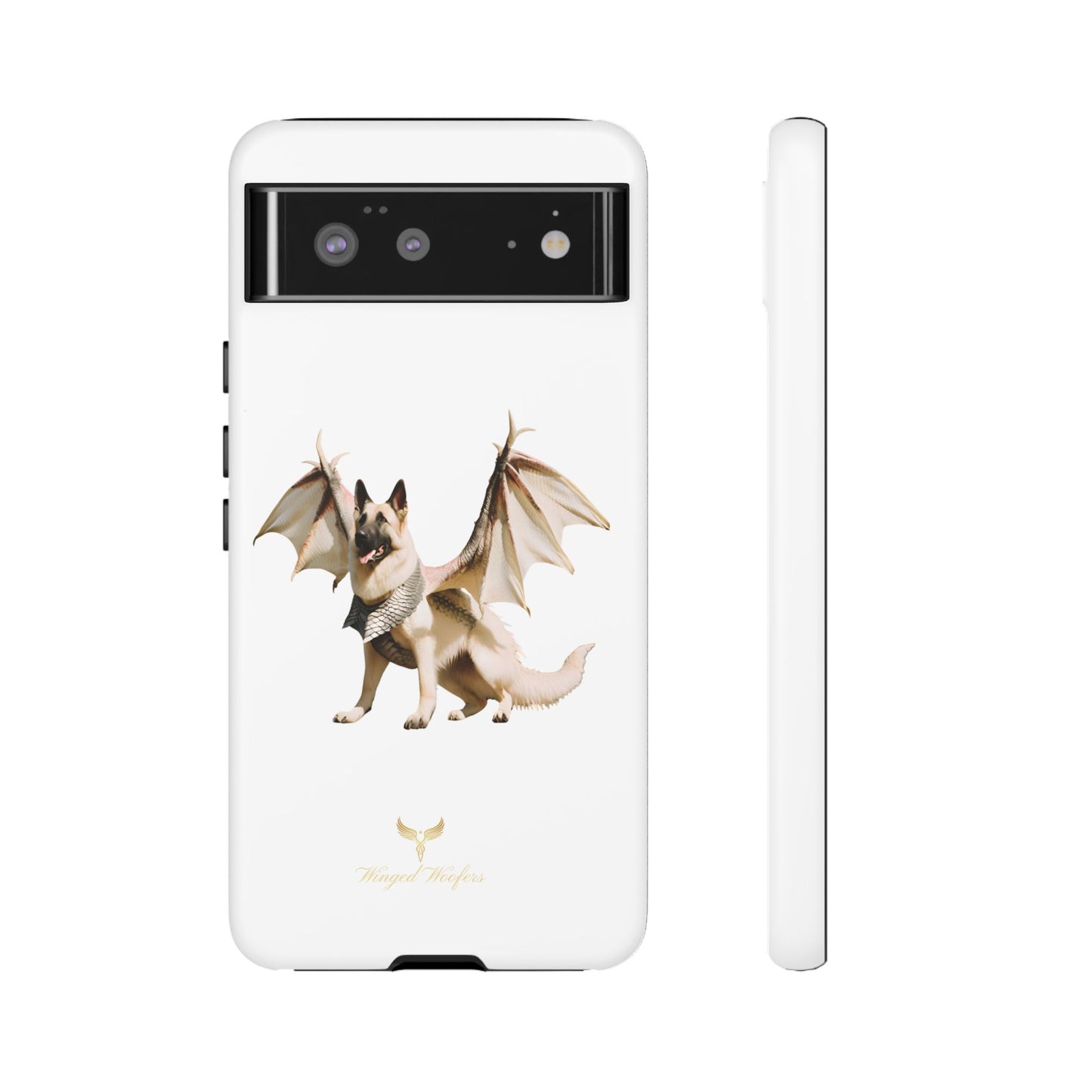 Magical White German Shepherd Dragon Dog Phone Case - Tough, Stylish Protection