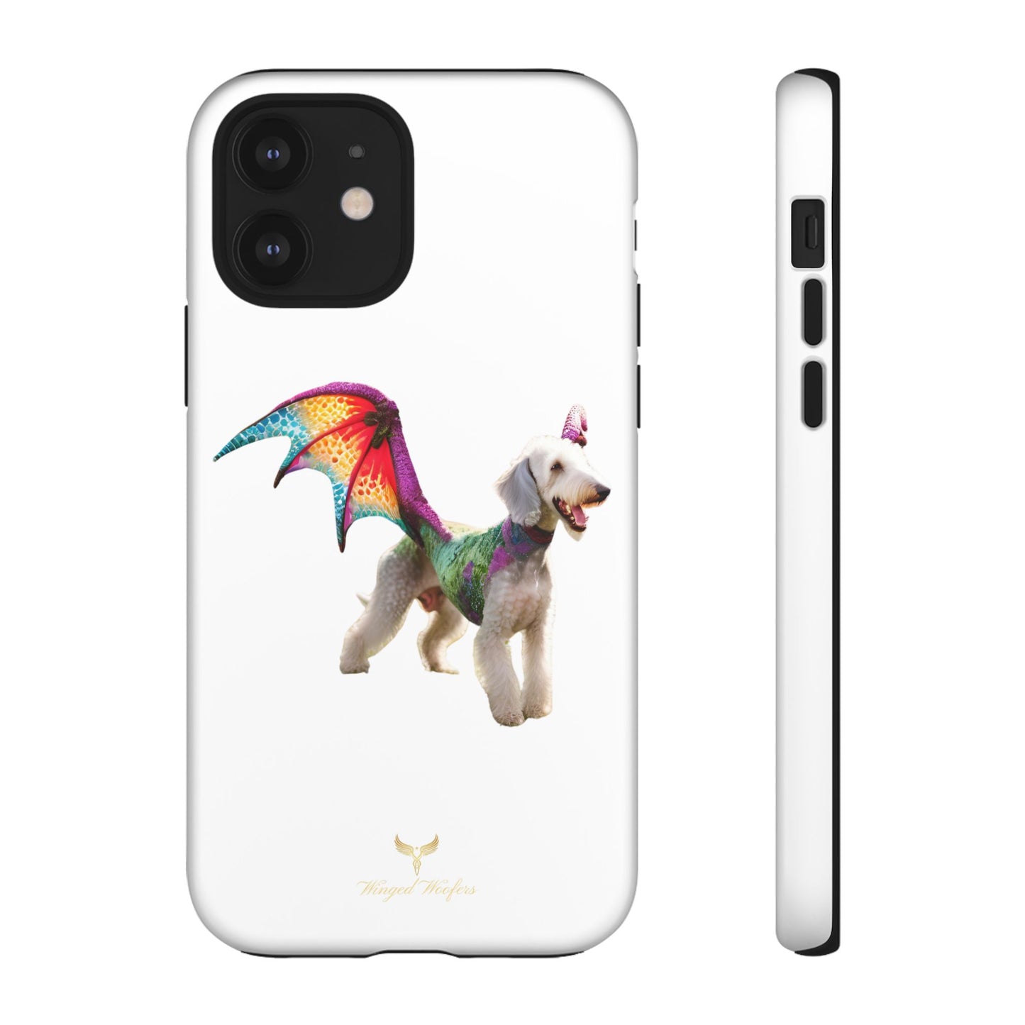 Mythical Bedlington Terrier with Wings Dog iPhone Case | Tough Cases for Pet Lovers