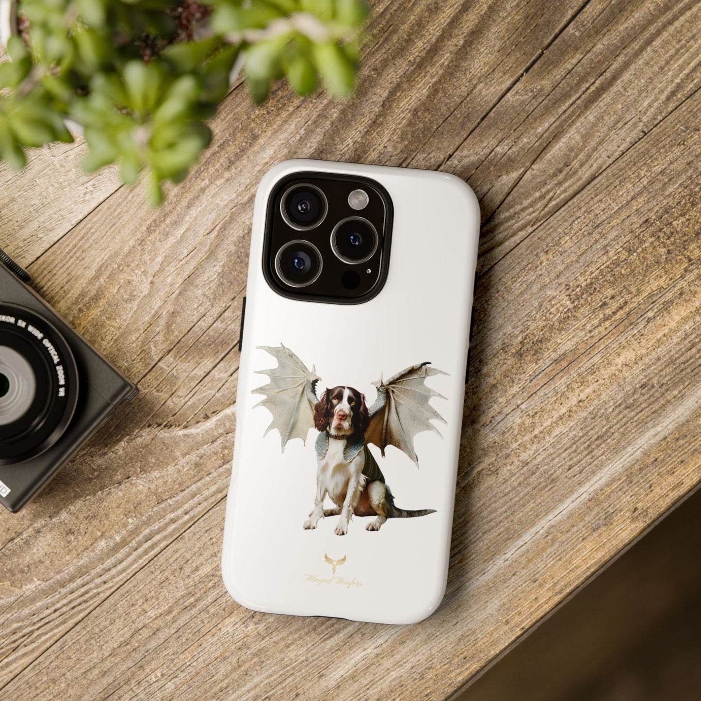 Fantasy Springer Spaniel Dog Phone Case - Tough Cases with Winged Companion Design