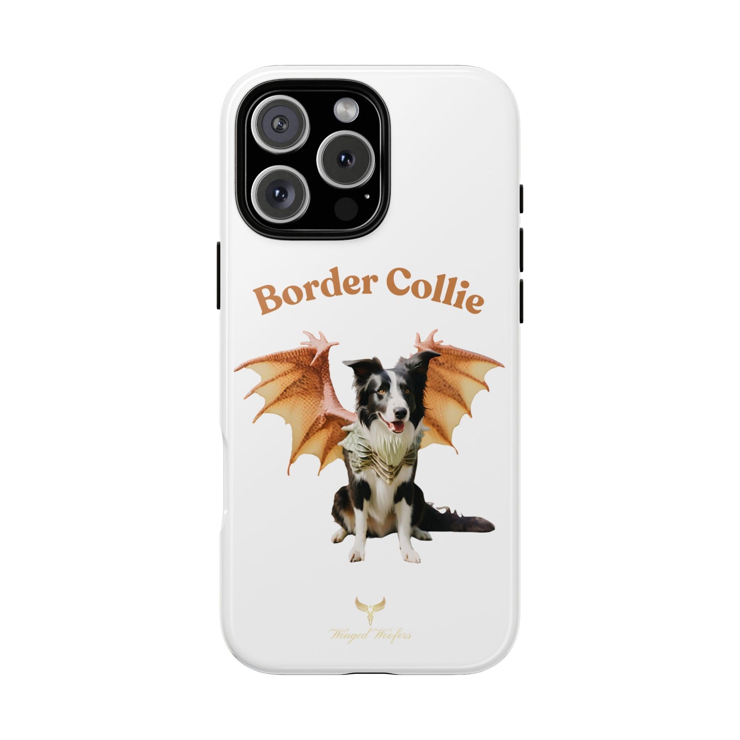 Border Collie Dragon Phone Case - Tough Cases for Dog Lovers