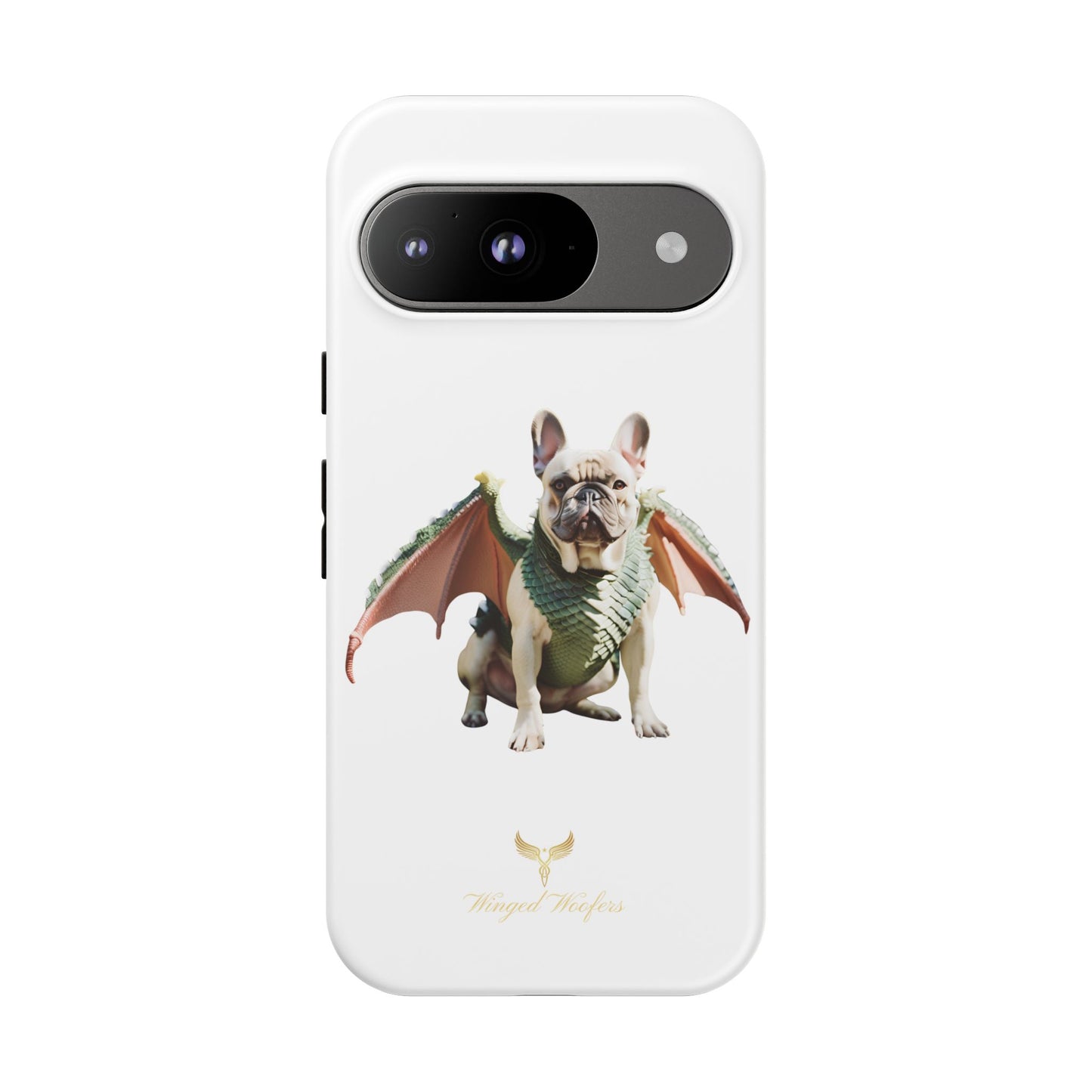 Fantasy French Bulldog Pet Phone Case with Dog in Wings Design