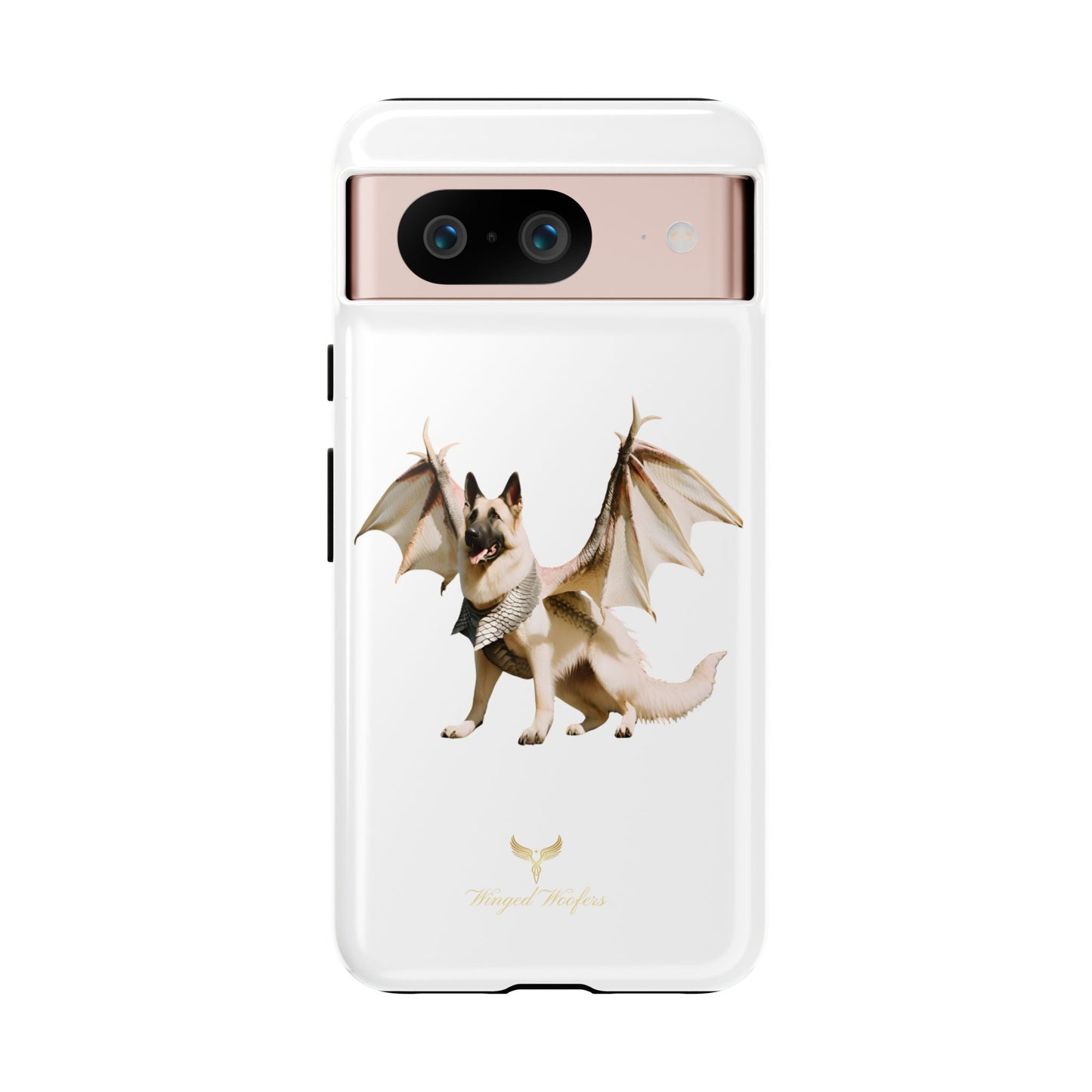 Magical White German Shepherd Dragon Dog Phone Case - Tough, Stylish Protection